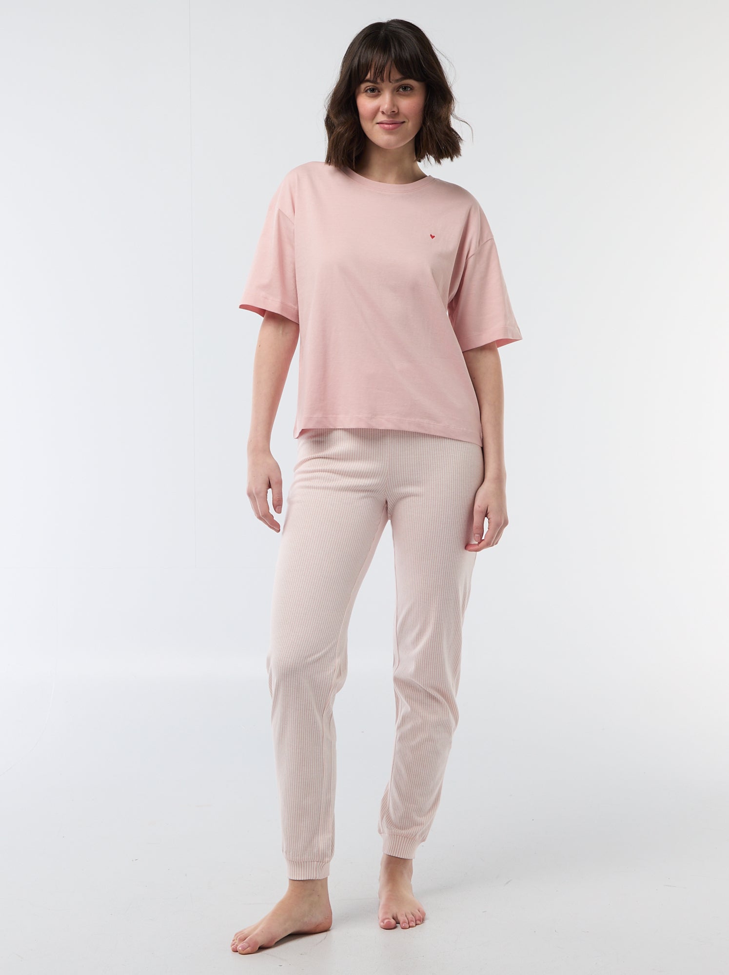 Ensemble pyjama long - 2 pièces - Rose