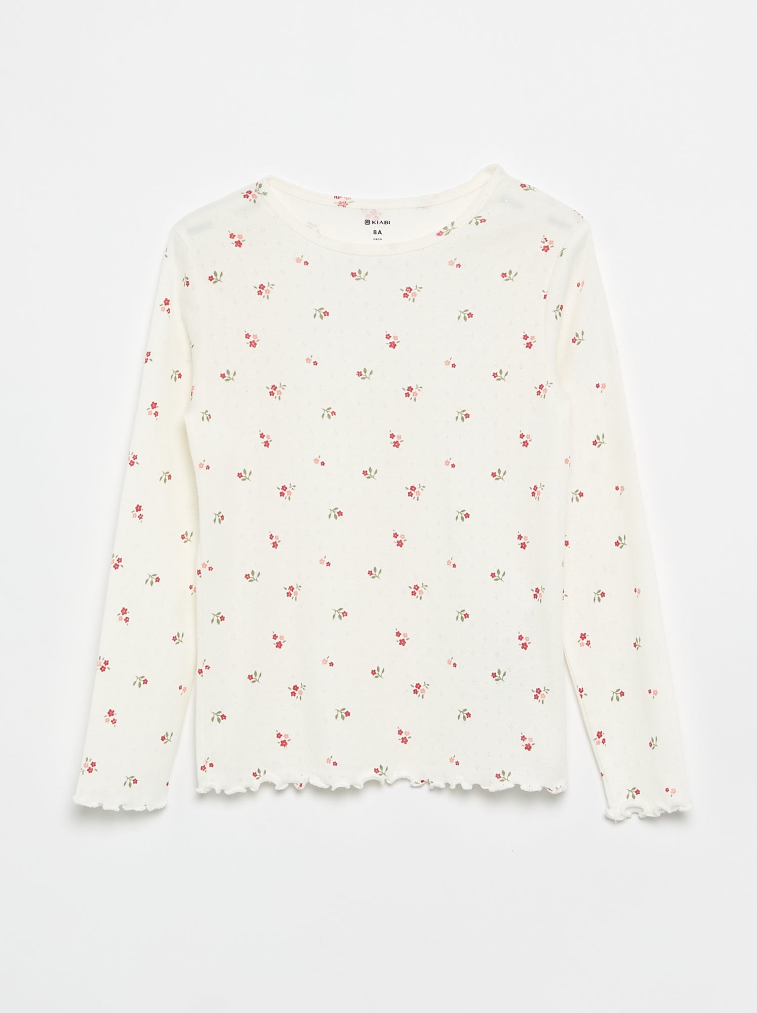 Ensemble pyjama long en maille pointelle - 2 pièces - Blanc
