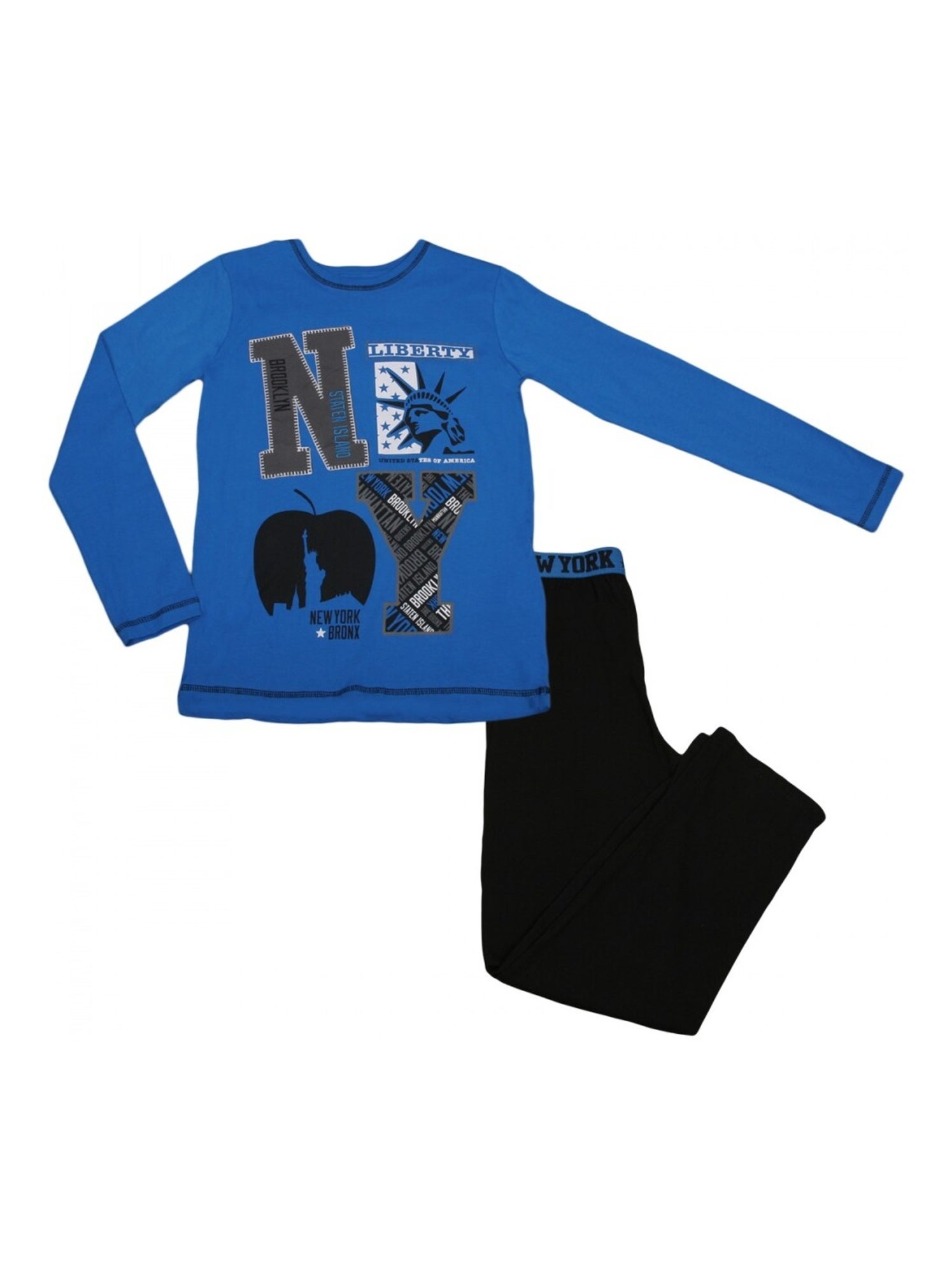 Ensemble pyjama long garçon - Bleu