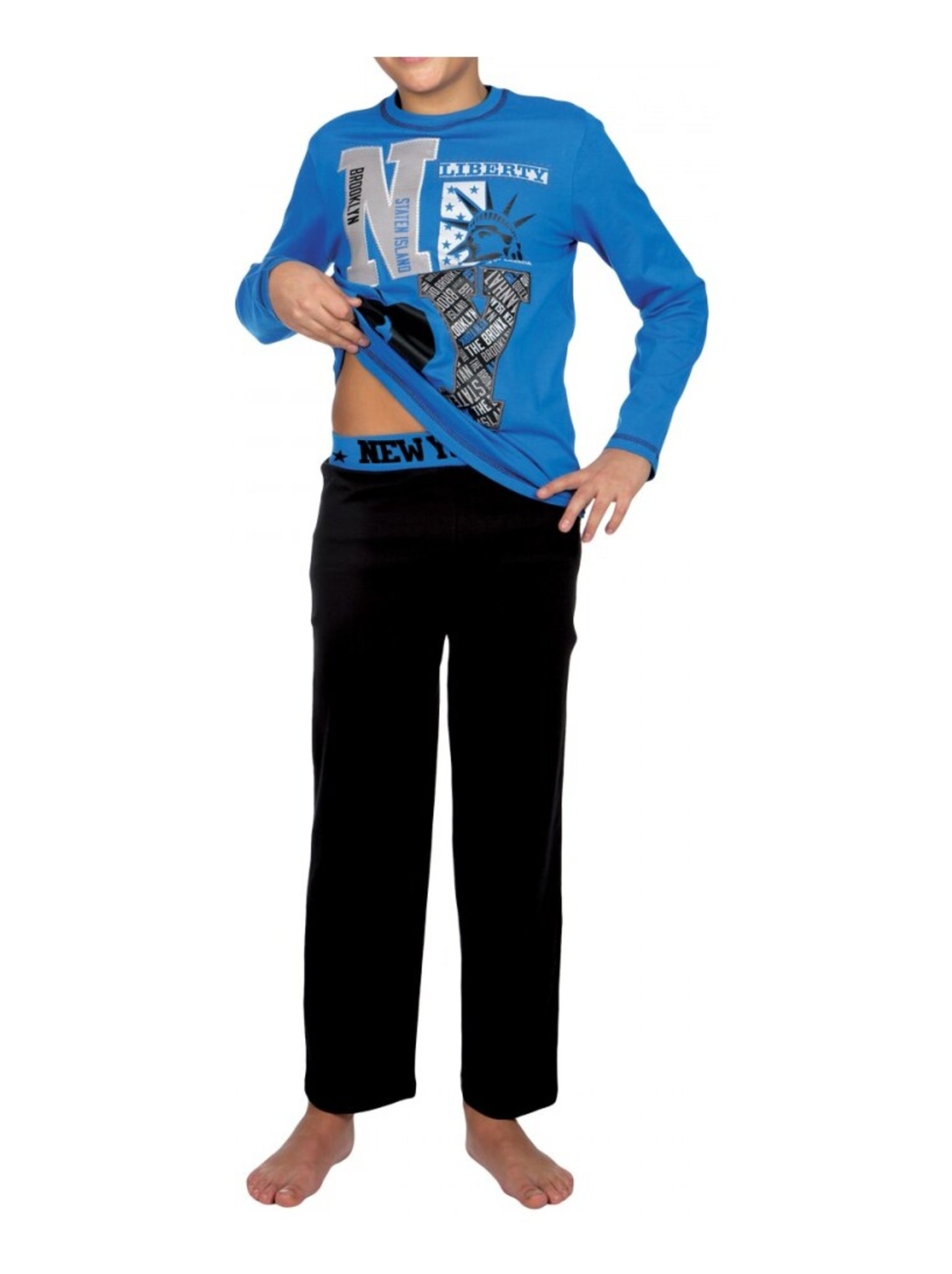 Ensemble pyjama long garçon - Bleu