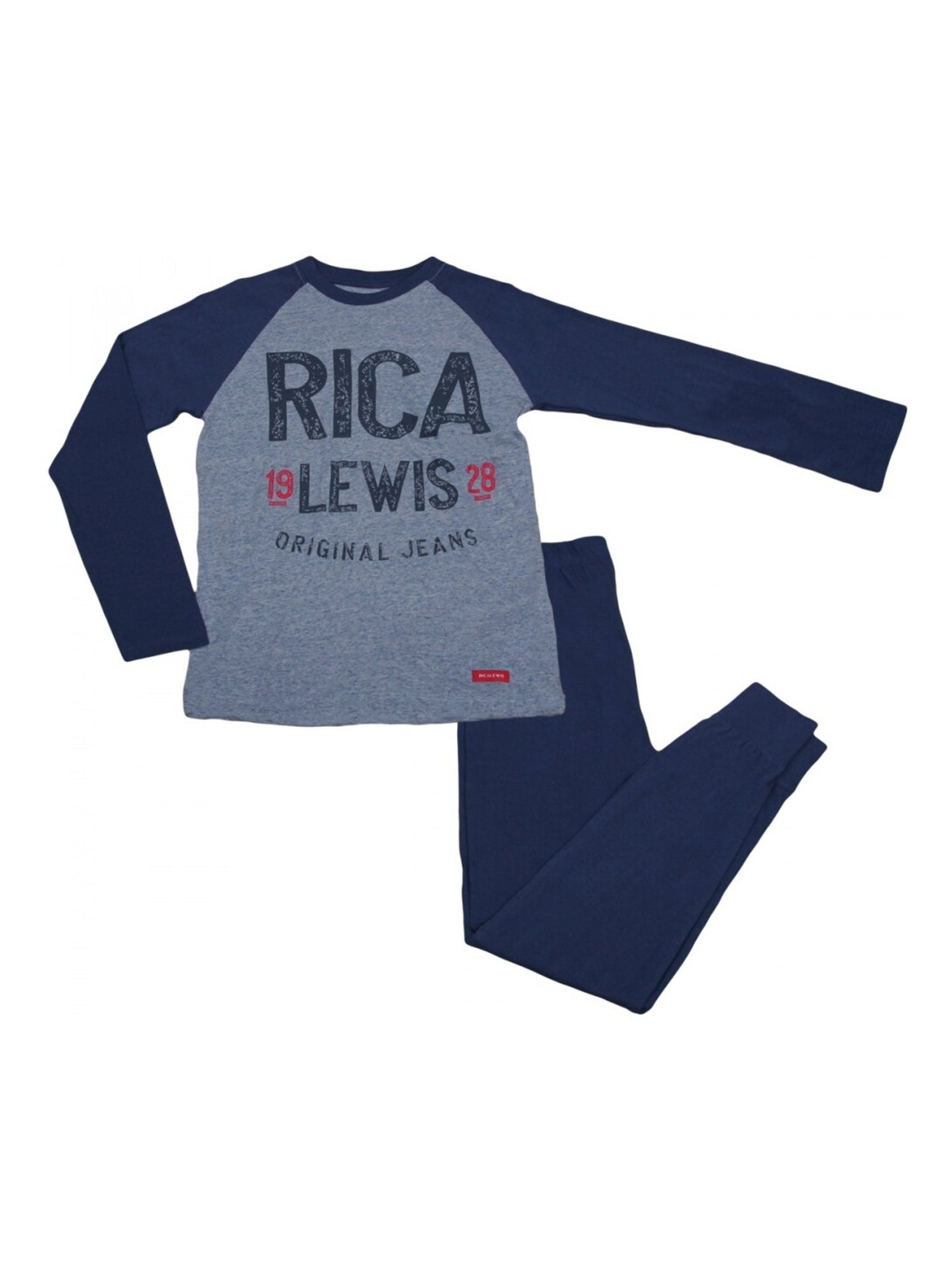 Ensemble pyjama long garçon - Bleu marine