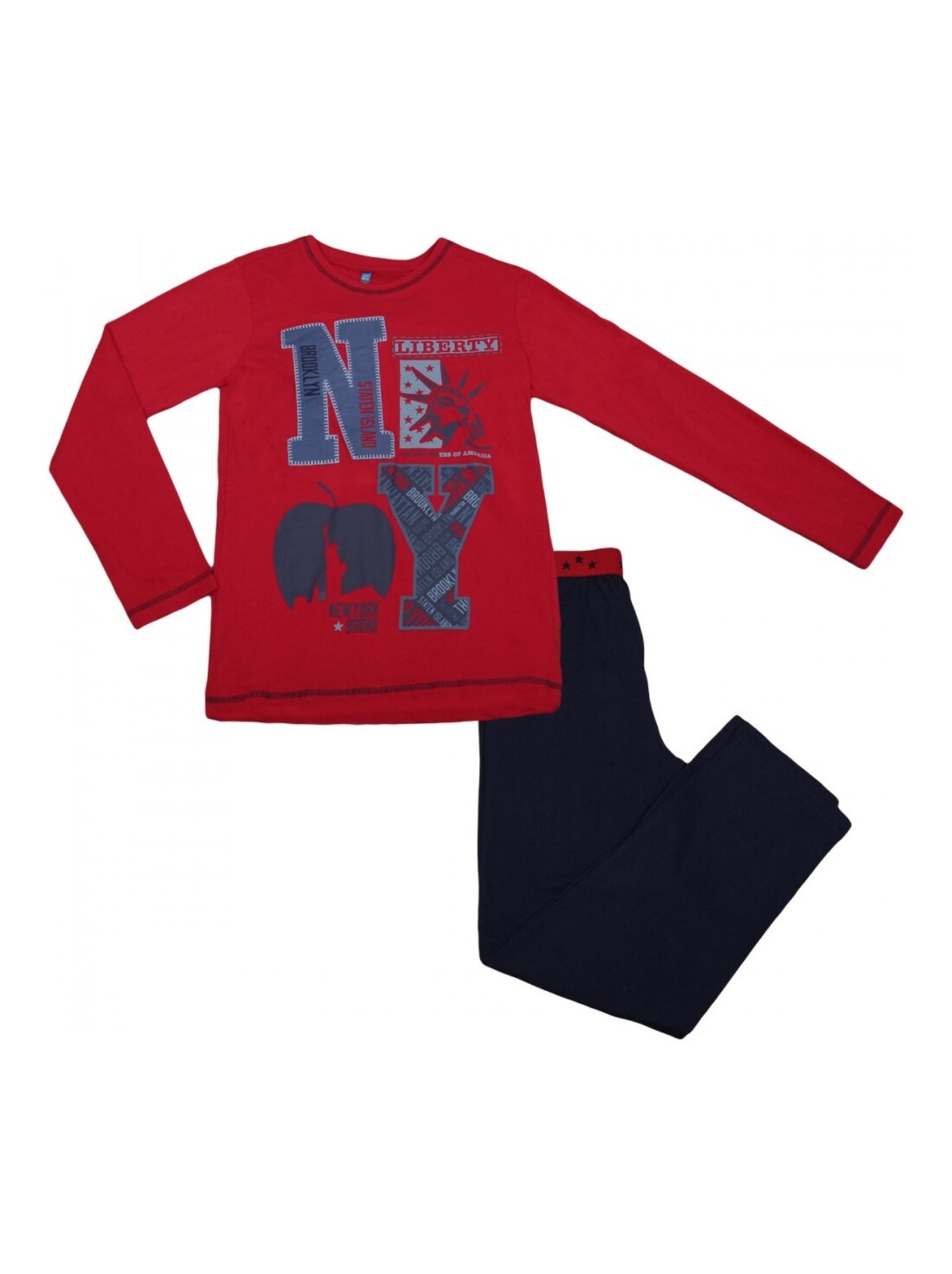 Ensemble pyjama long garçon - Rouge