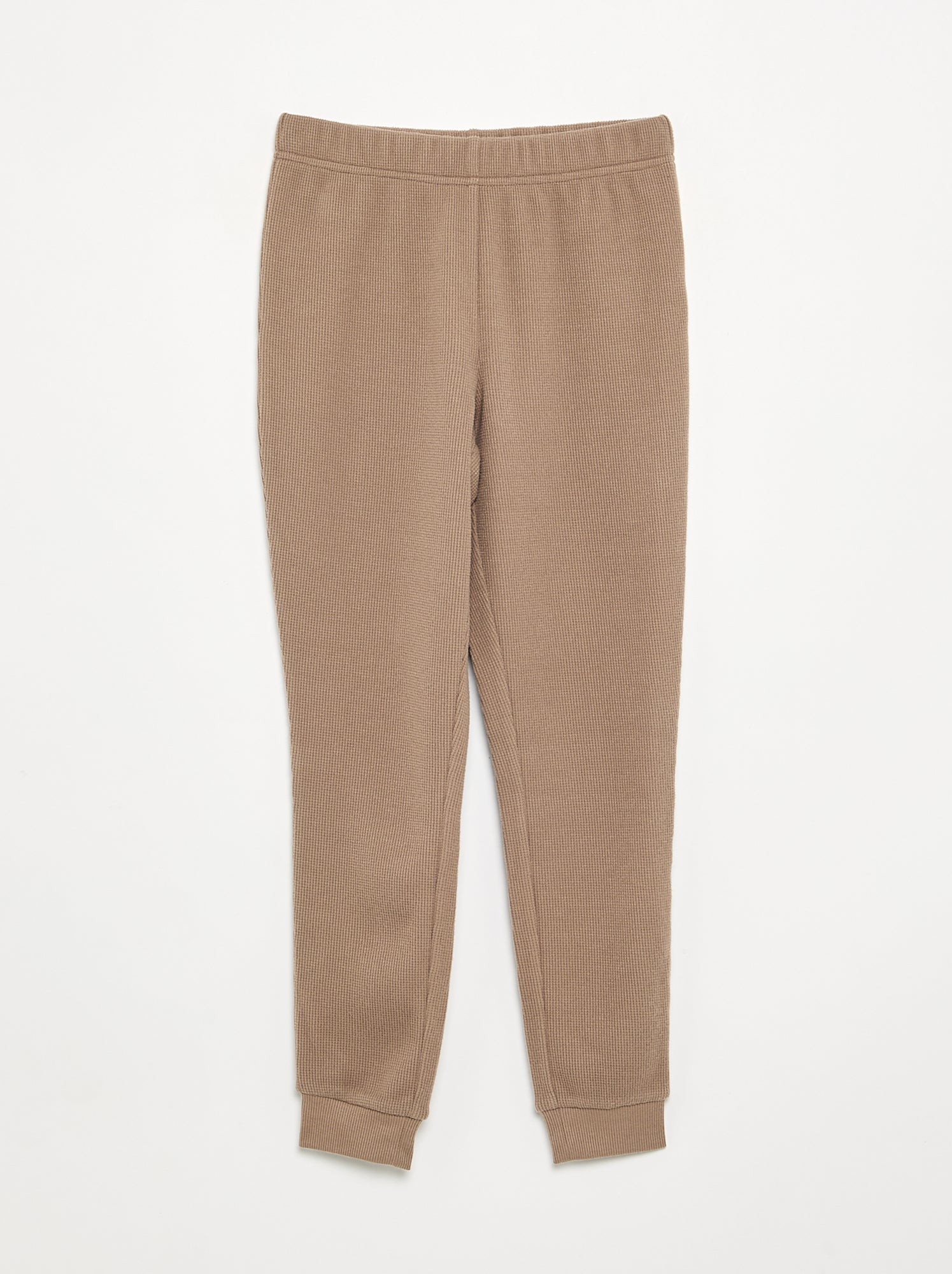 Ensemble pyjama long gaufré - 2 pièces - Beige