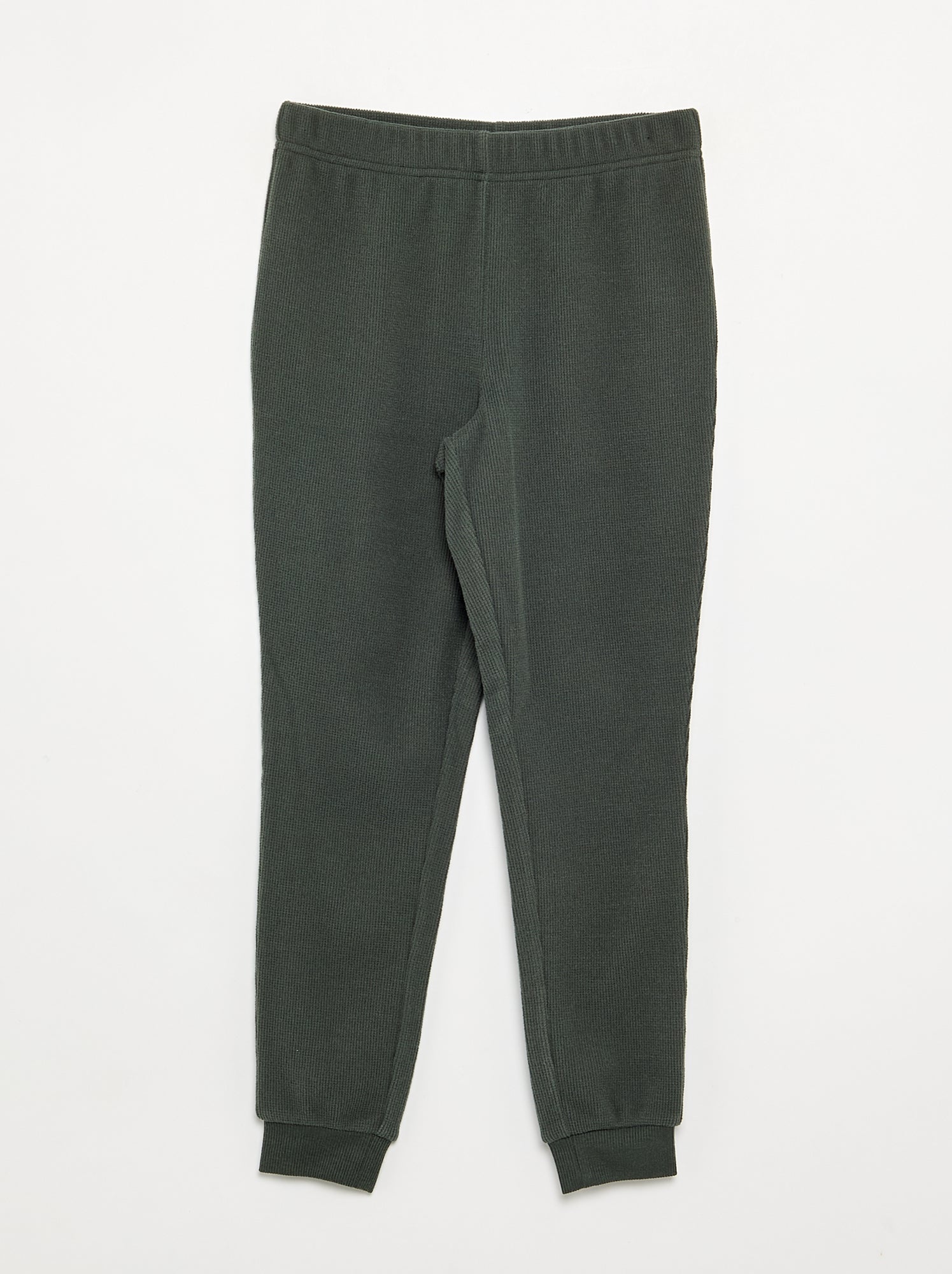 Ensemble pyjama long gaufré - 2 pièces - Vert