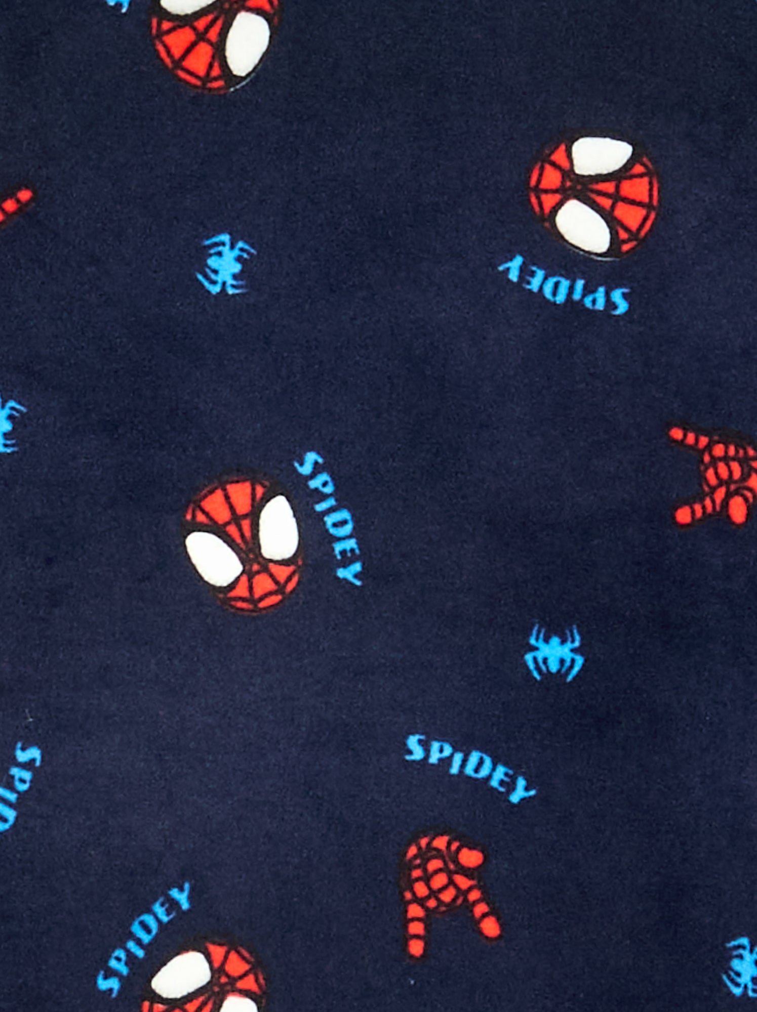 Ensemble pyjama long 'Spiderman' en polaire - 2 pièces - Bleu (GET14_2)