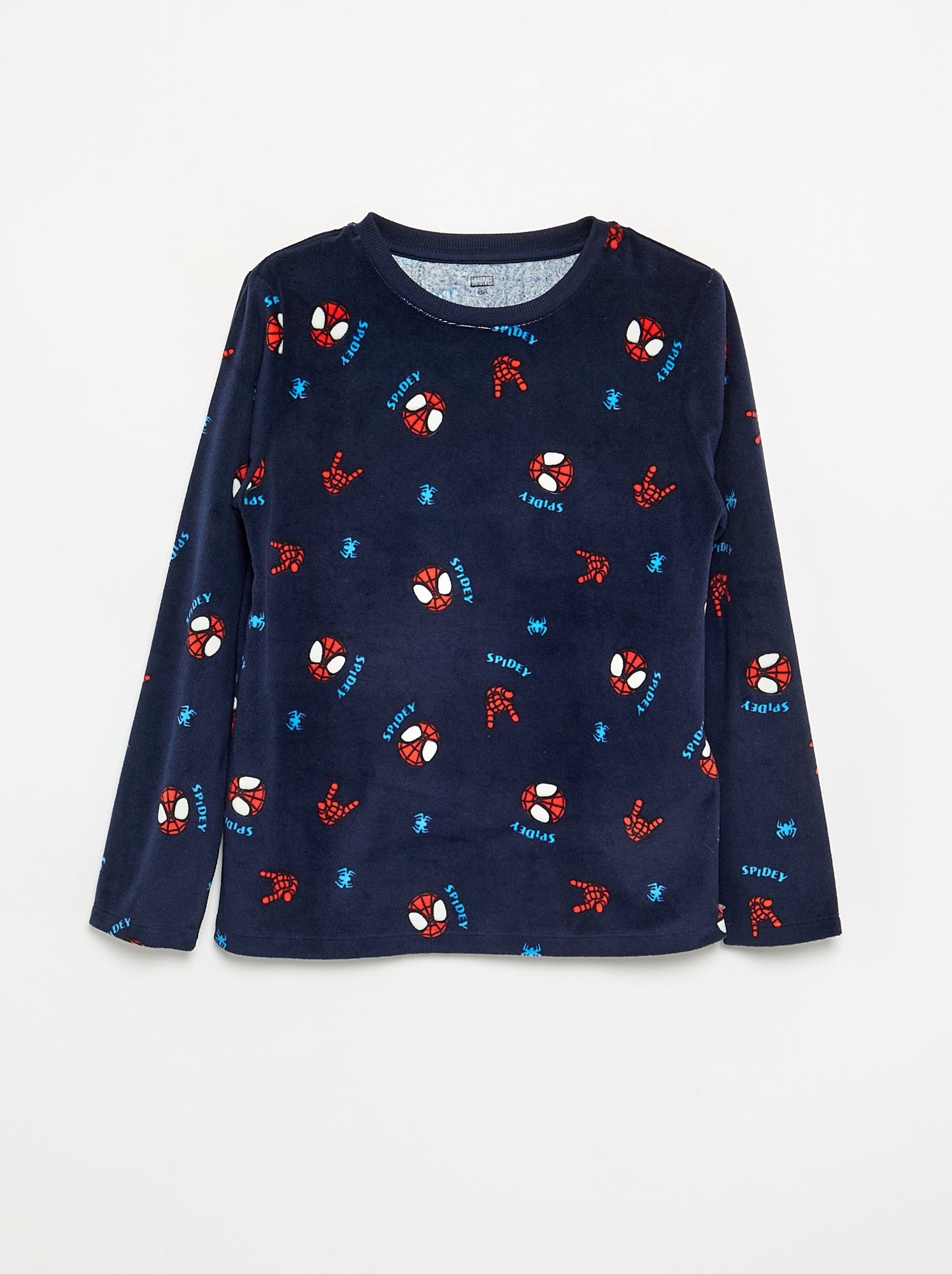 Ensemble pyjama long 'Spiderman' en polaire - 2 pièces - Bleu (GET14_2)