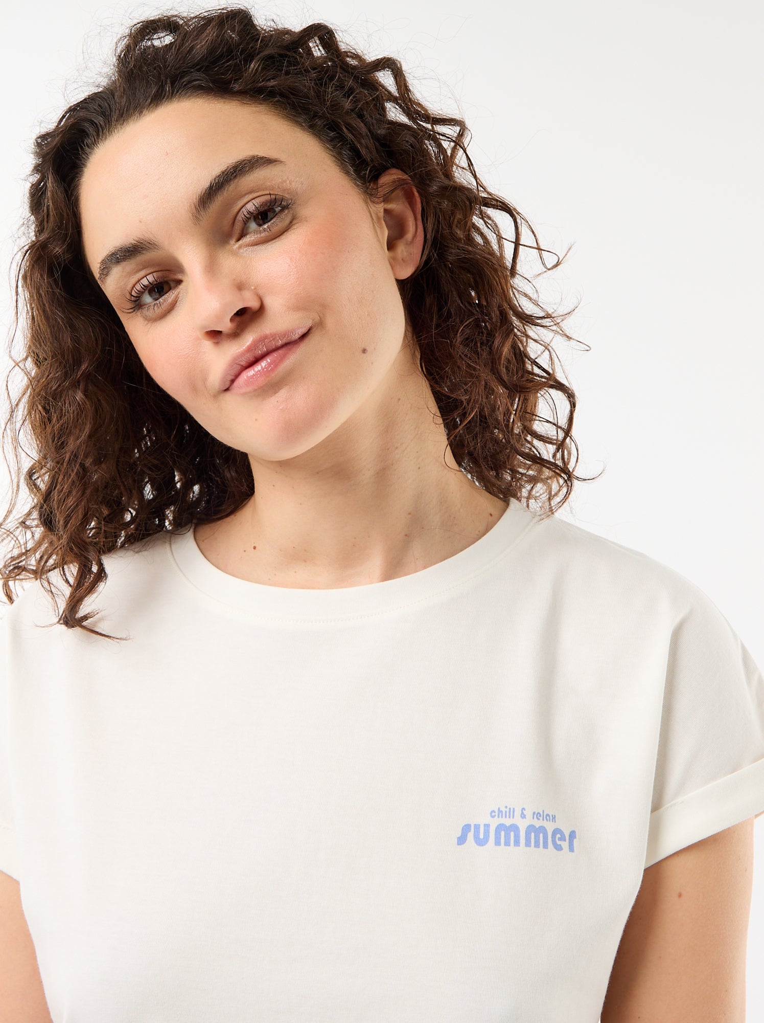 Ensemble pyjama tee-shirt + pantalon à rayures- 2 pièces - Bleu