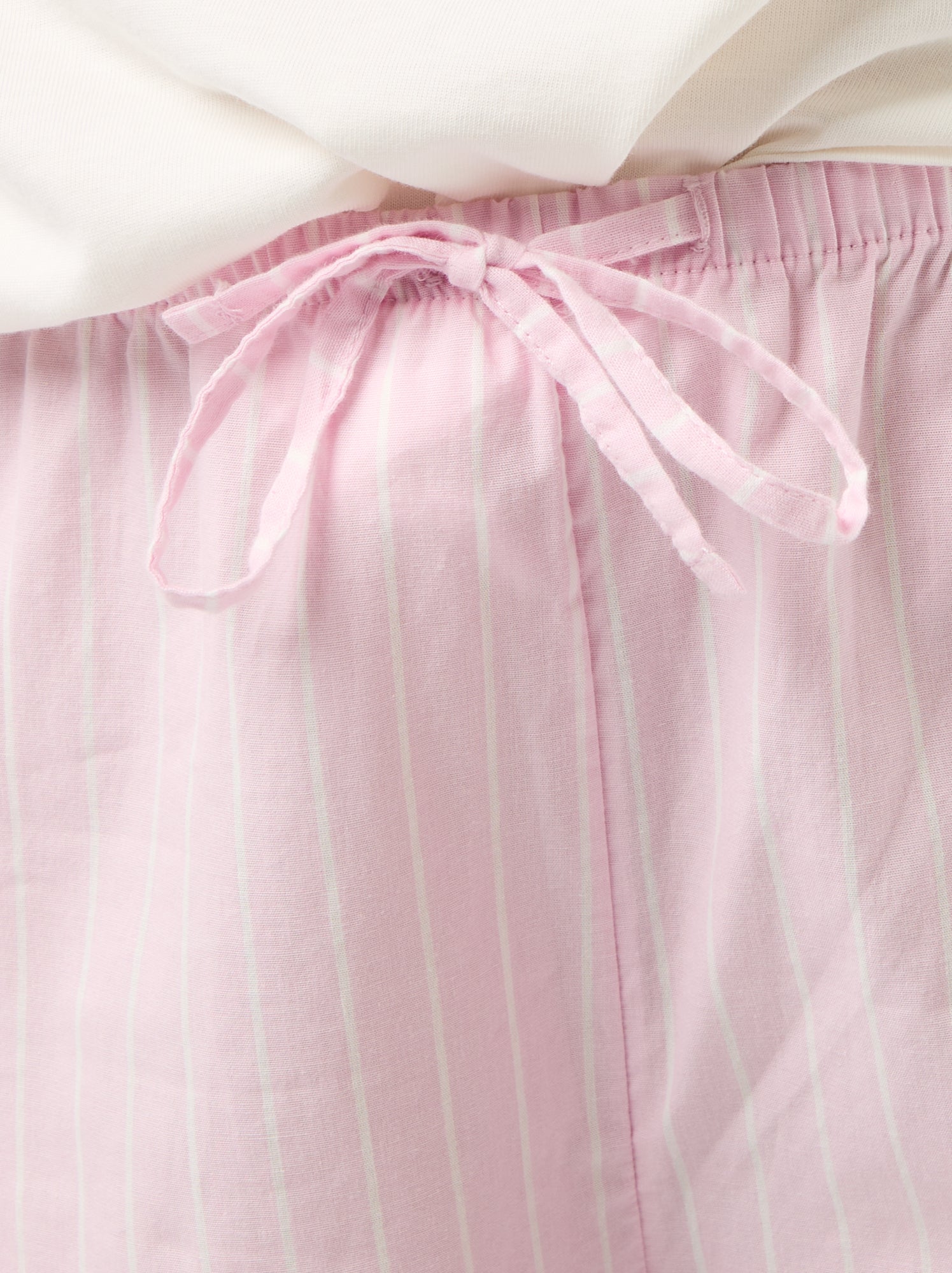 Ensemble pyjama tee-shirt + pantalon à rayures- 2 pièces - Rose