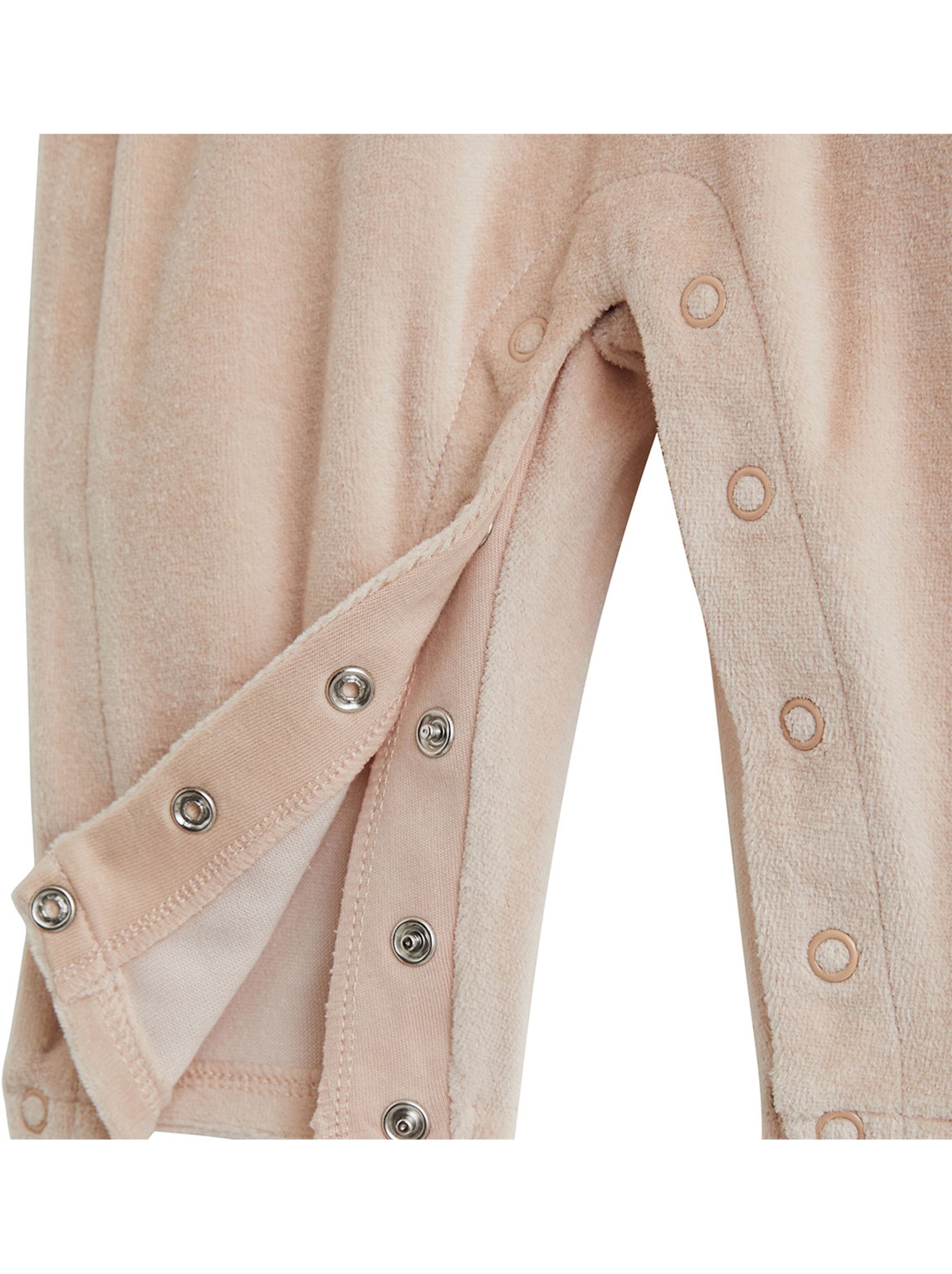 Ensemble salopette bébé en molleton et t-shirt doucette - Rose
