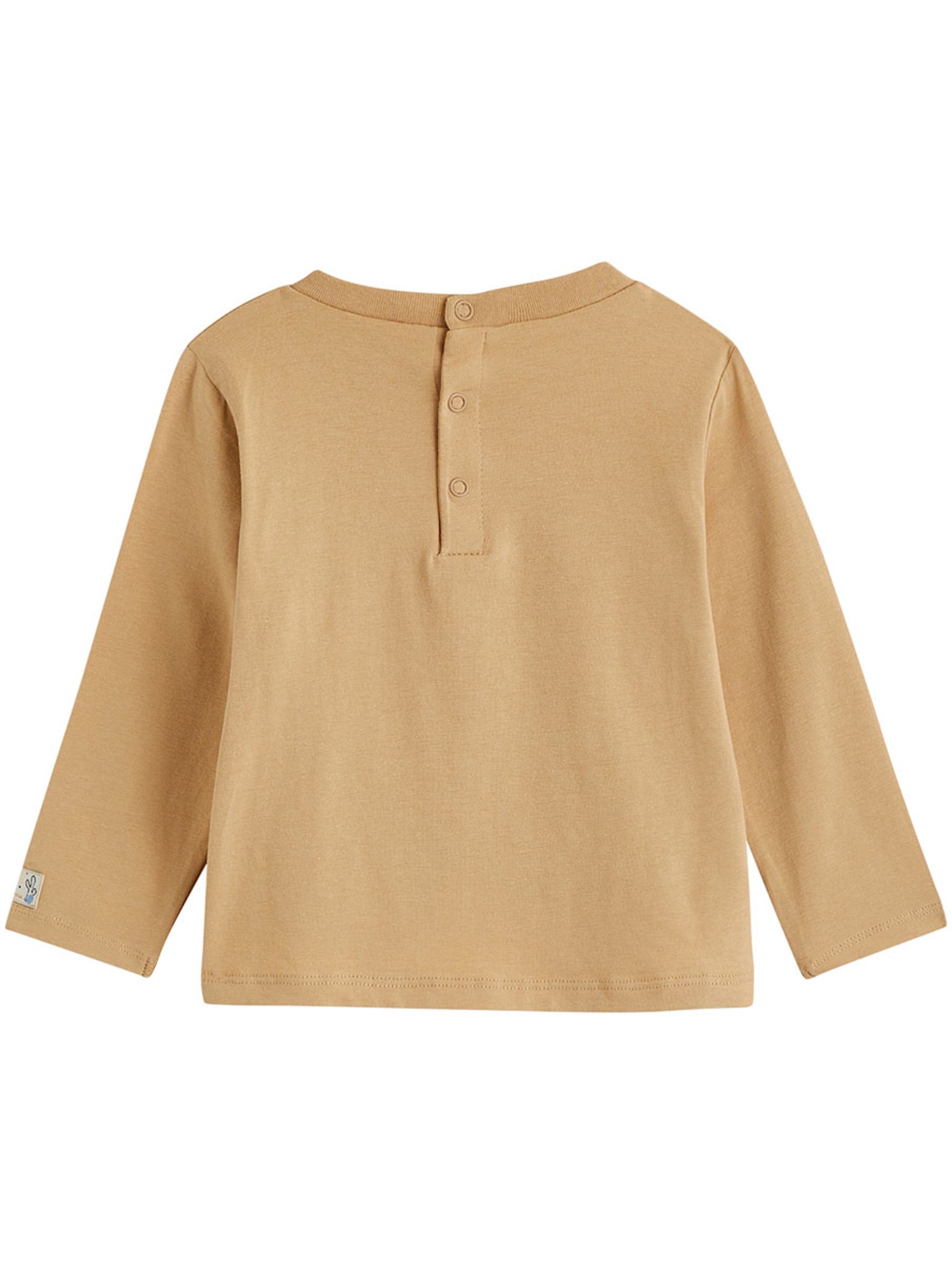 Ensemble salopette bébé en molleton et t-shirt moka - Ecru