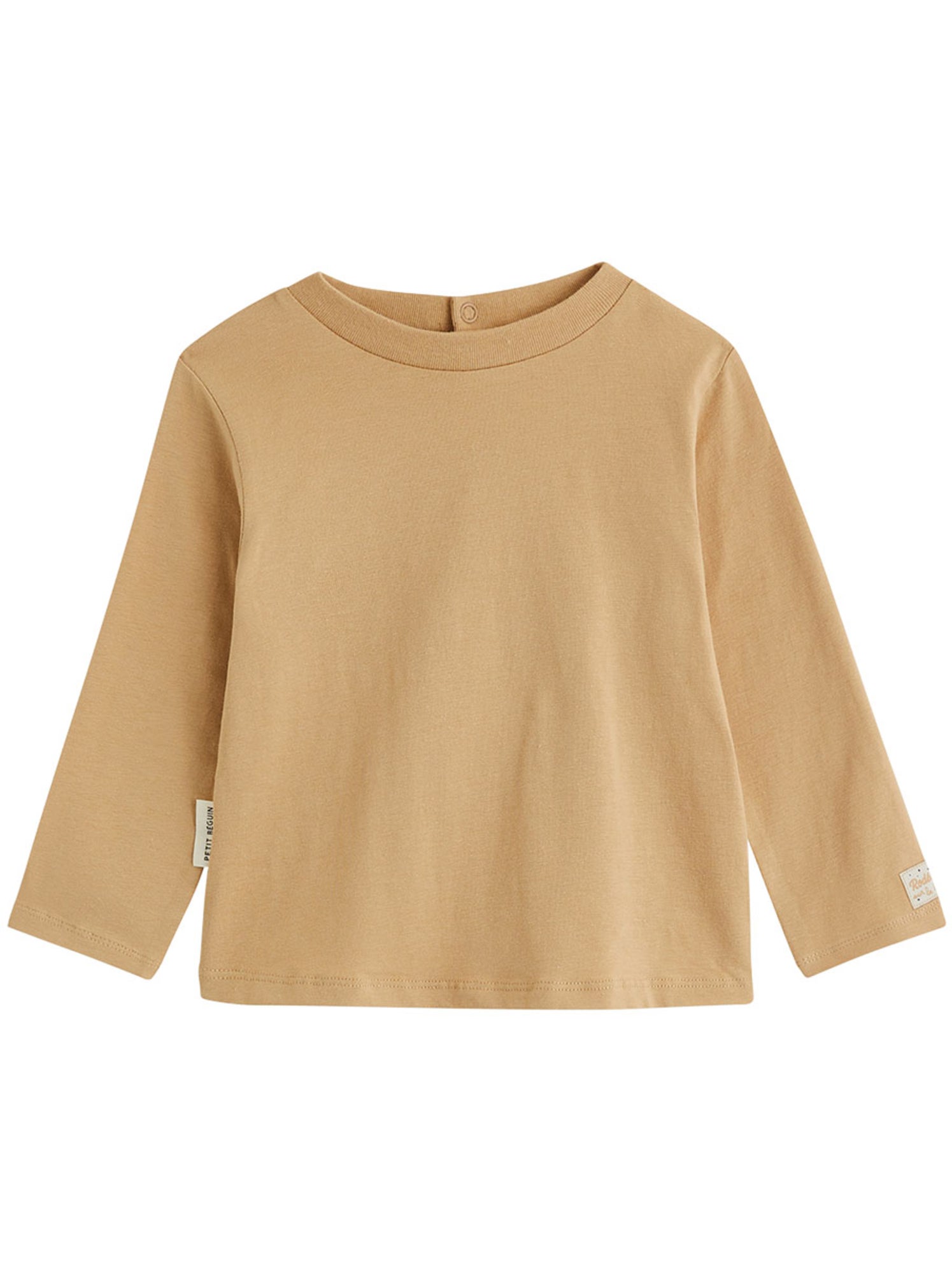 Ensemble salopette bébé en molleton et t-shirt moka - Ecru