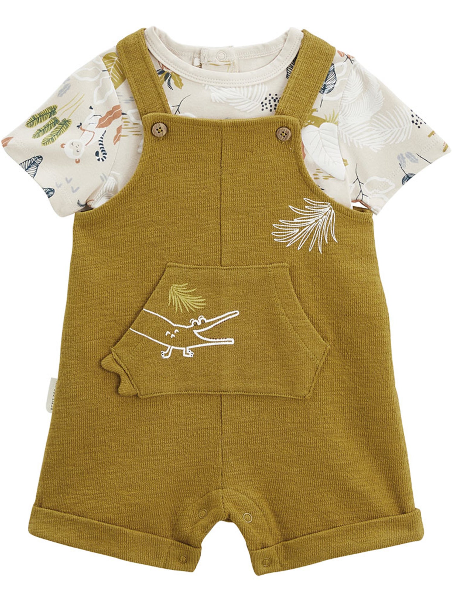 Ensemble salopette bébé et t-shirt costa - Vert