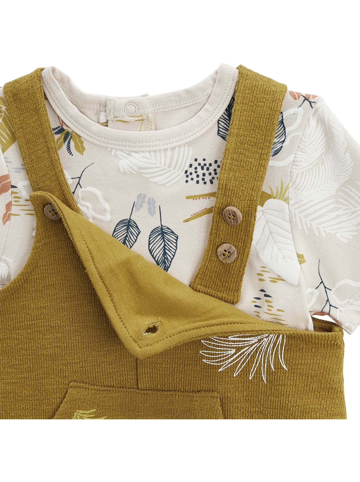 Ensemble salopette bébé et t-shirt costa - Vert