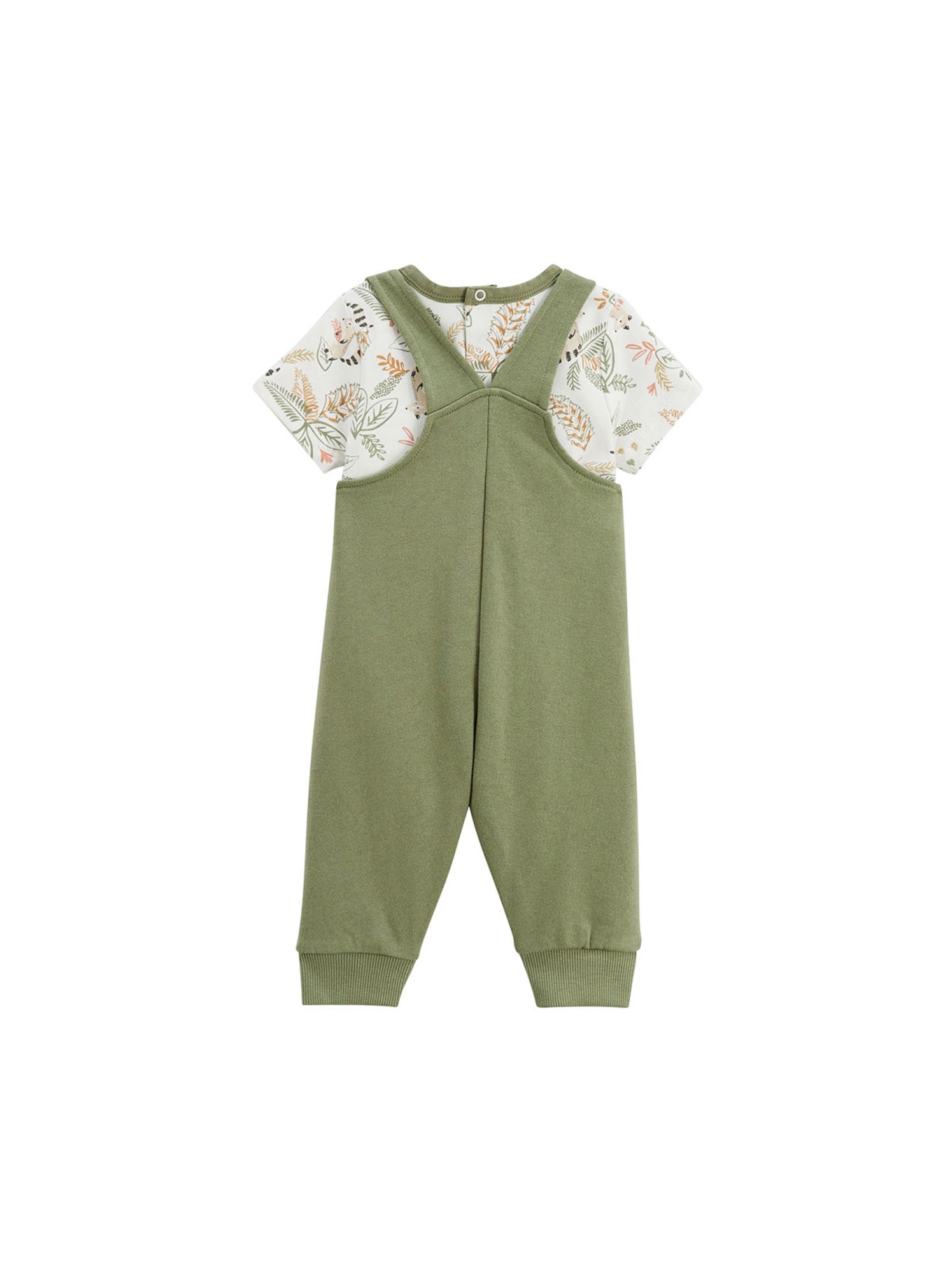 Ensemble salopette bébé et t-shirt gabin - Vert