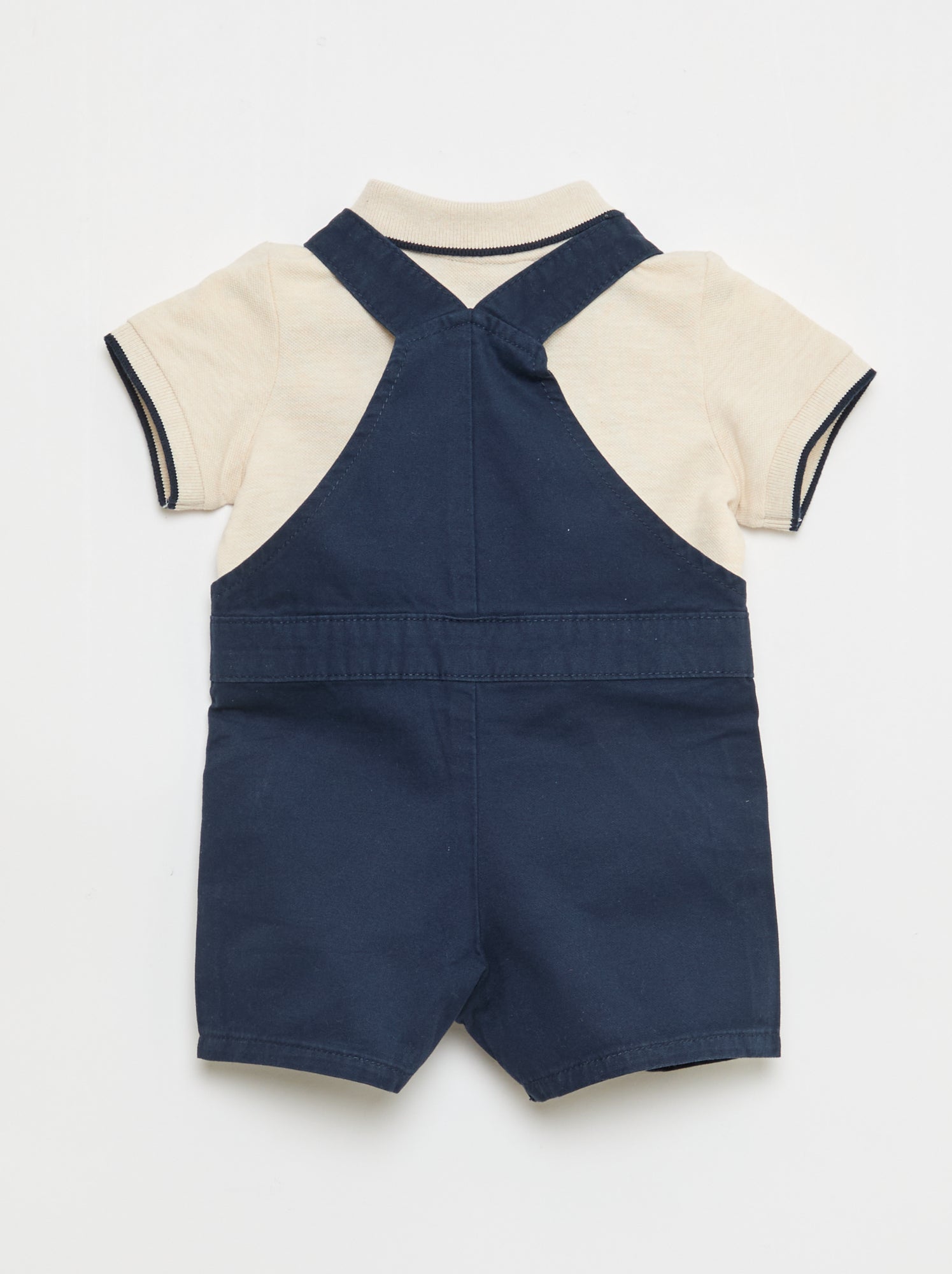 Ensemble salopette + polo - 2 pièces - Bleu (FDK23_2)