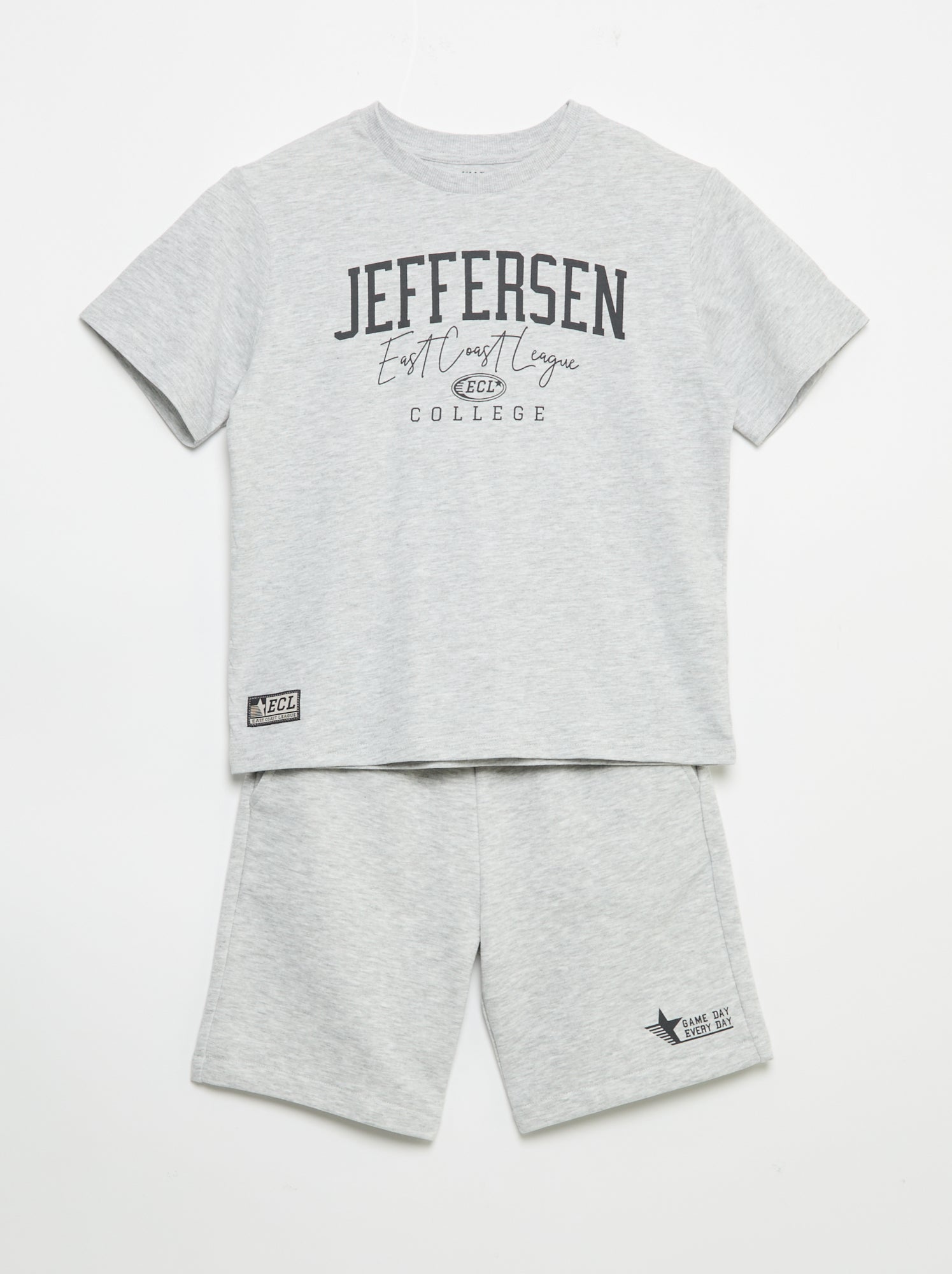 Ensemble short + t-shirt - 2 pièces - Gris