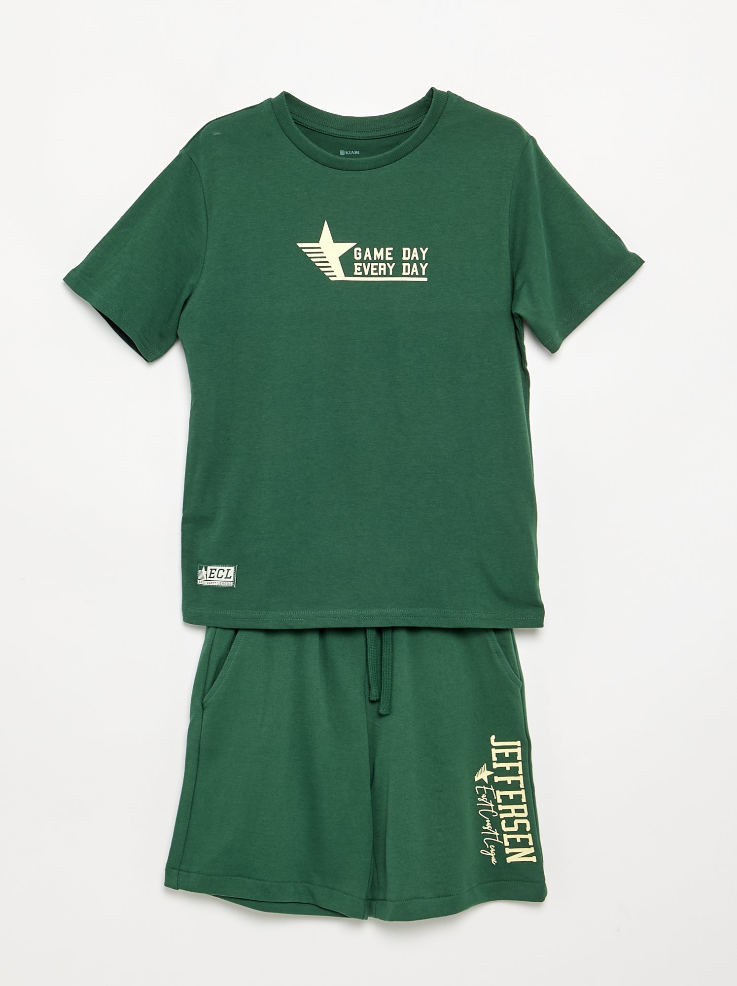 Ensemble short + t-shirt - 2 pièces - Vert