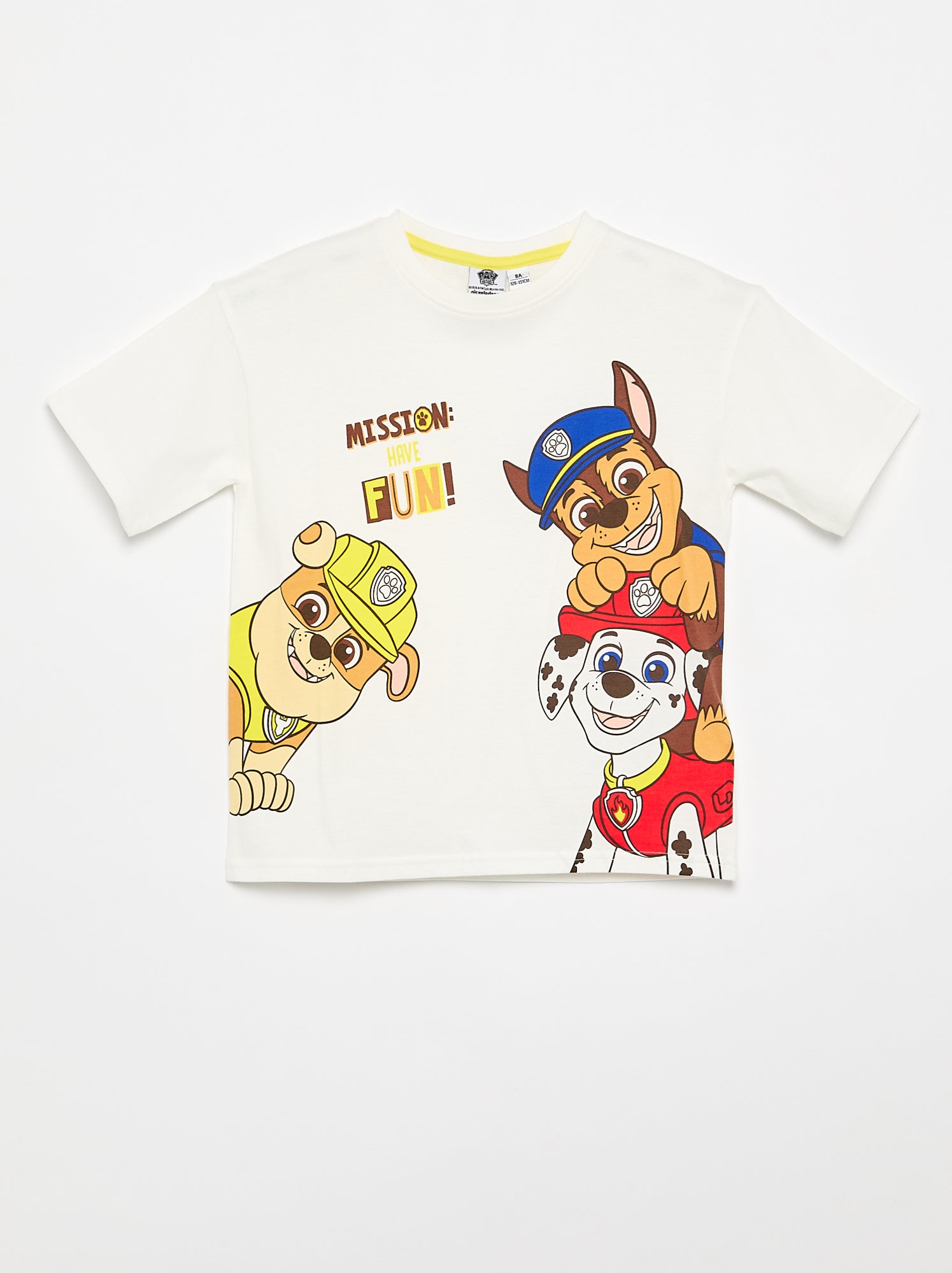 Ensemble short + T-shirt 'Pat' Patrouille' - Blanc