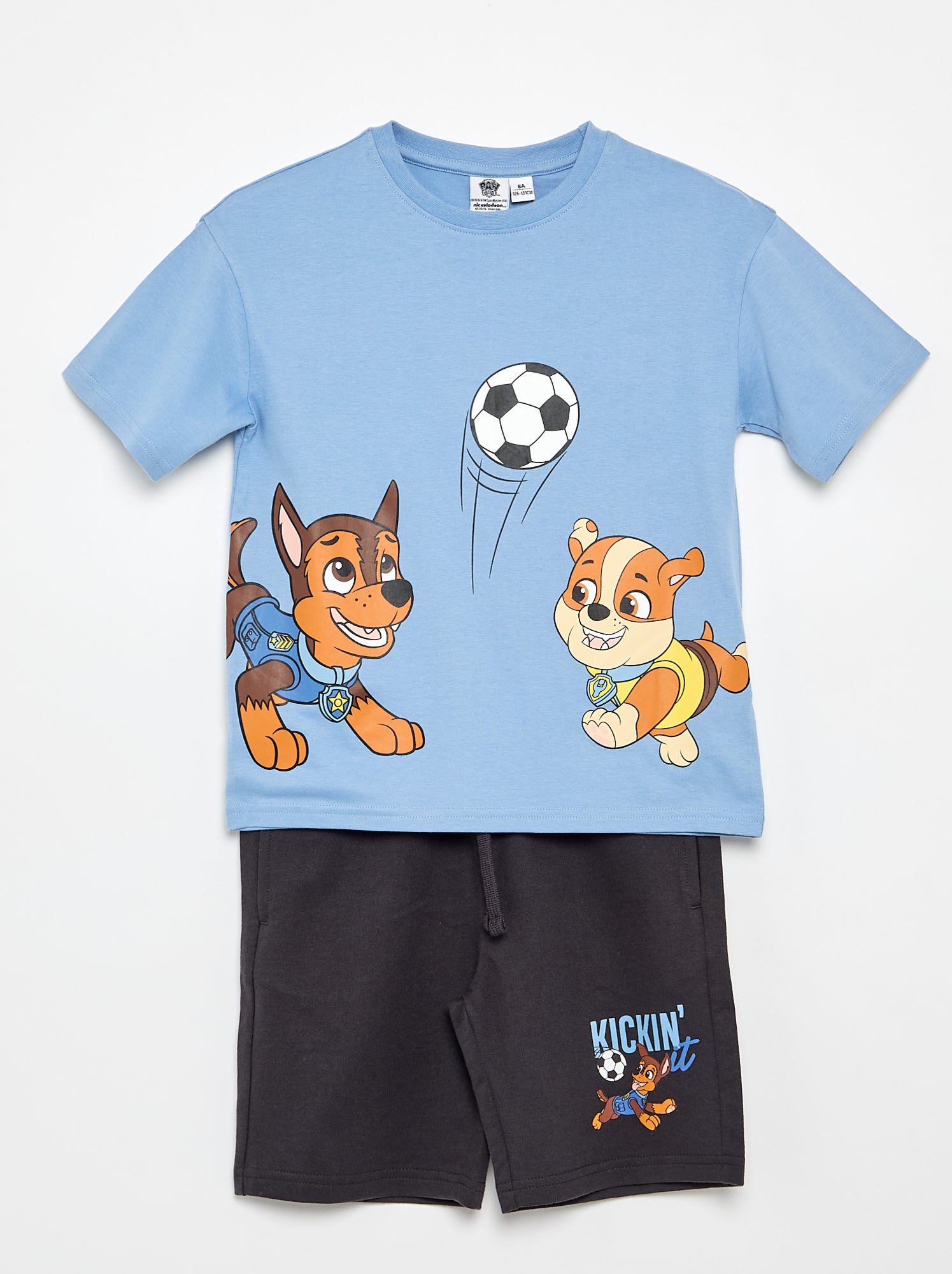 Ensemble short + T-shirt 'Pat' Patrouille' - Bleu