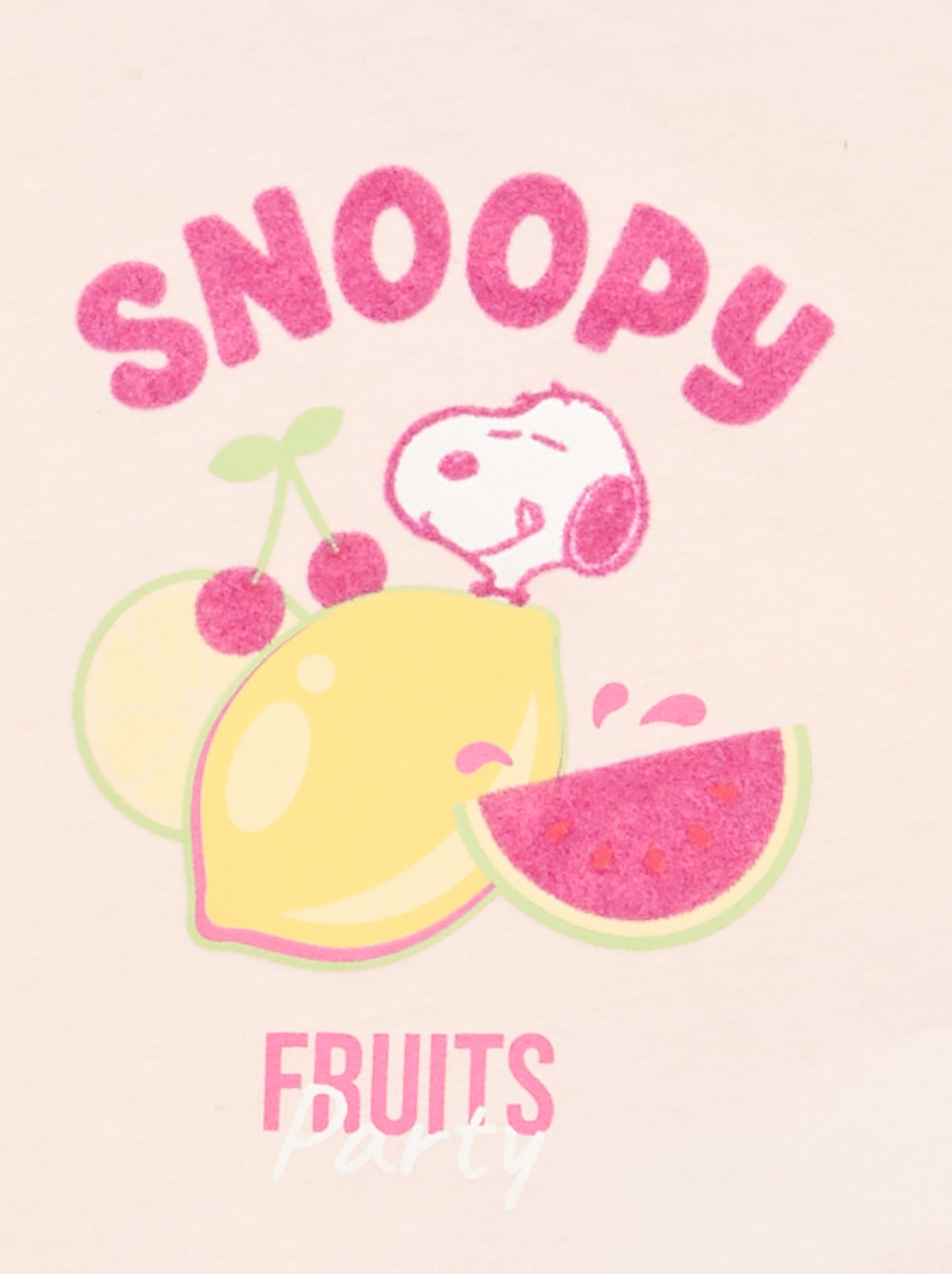 Ensemble short + T-shirt 'Snoopy' - Rose