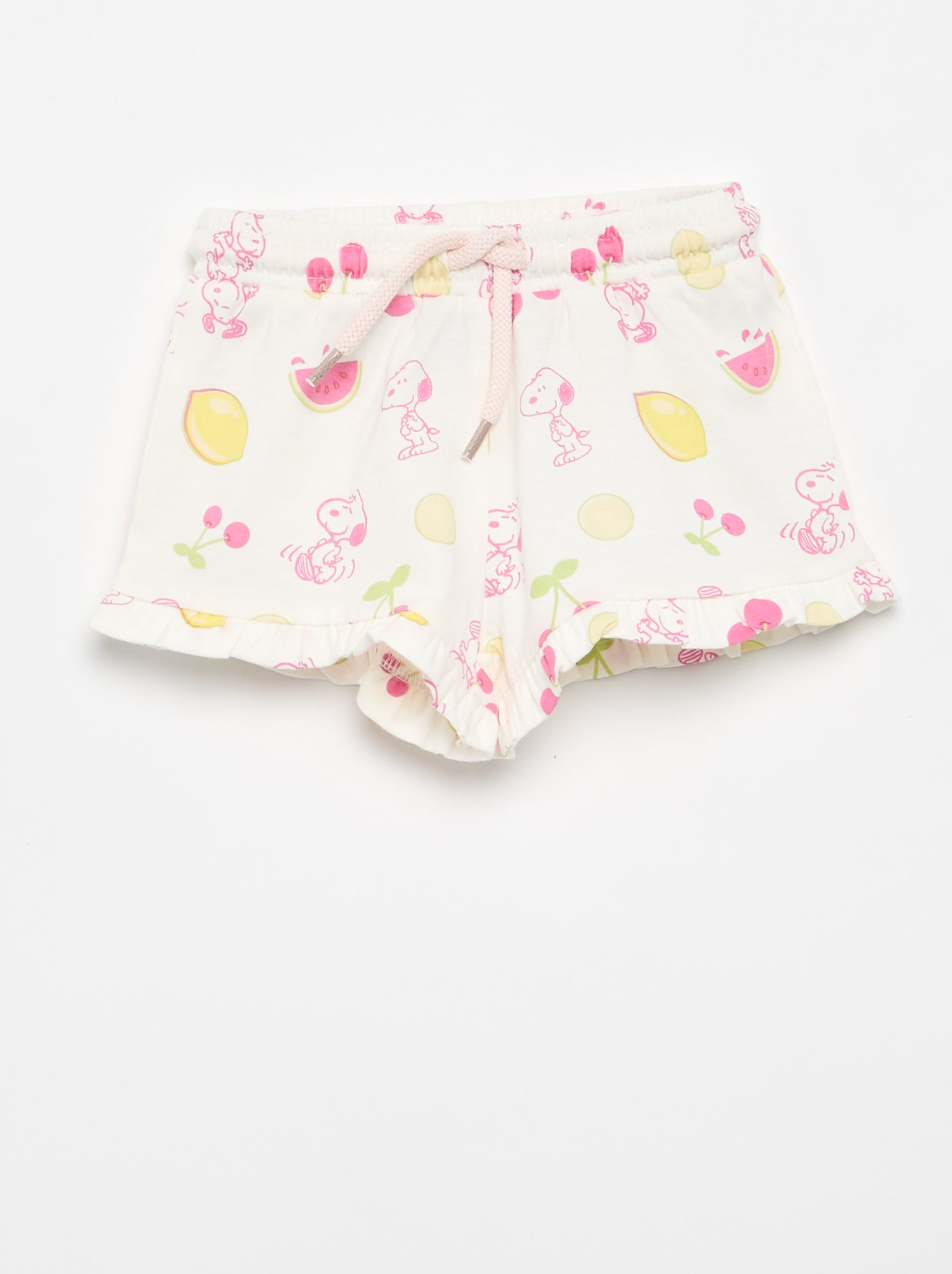 Ensemble short + T-shirt 'Snoopy' - Rose