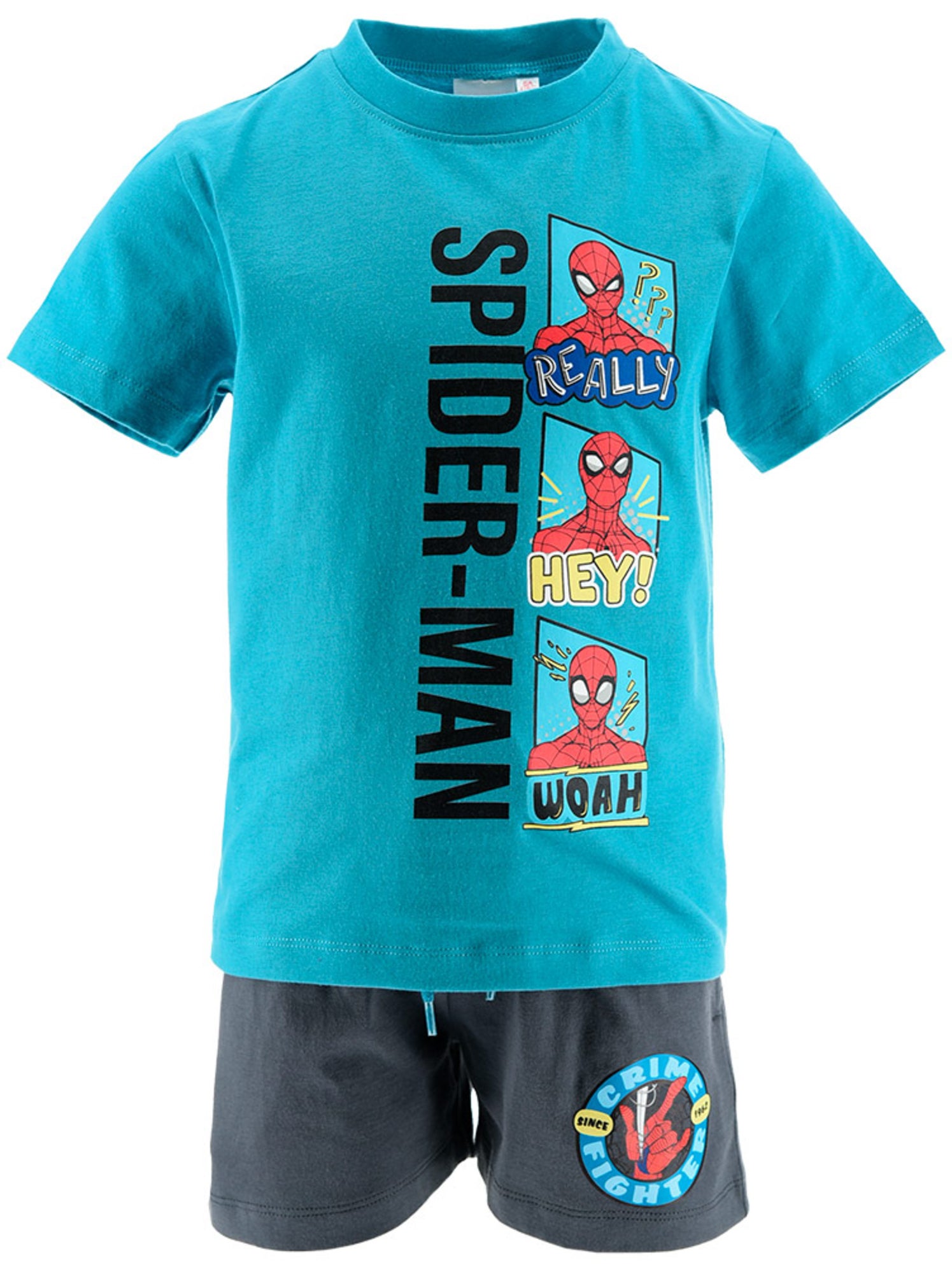 Ensemble short + t-shirt spider-man  | licence officielle - Bleu turquoise