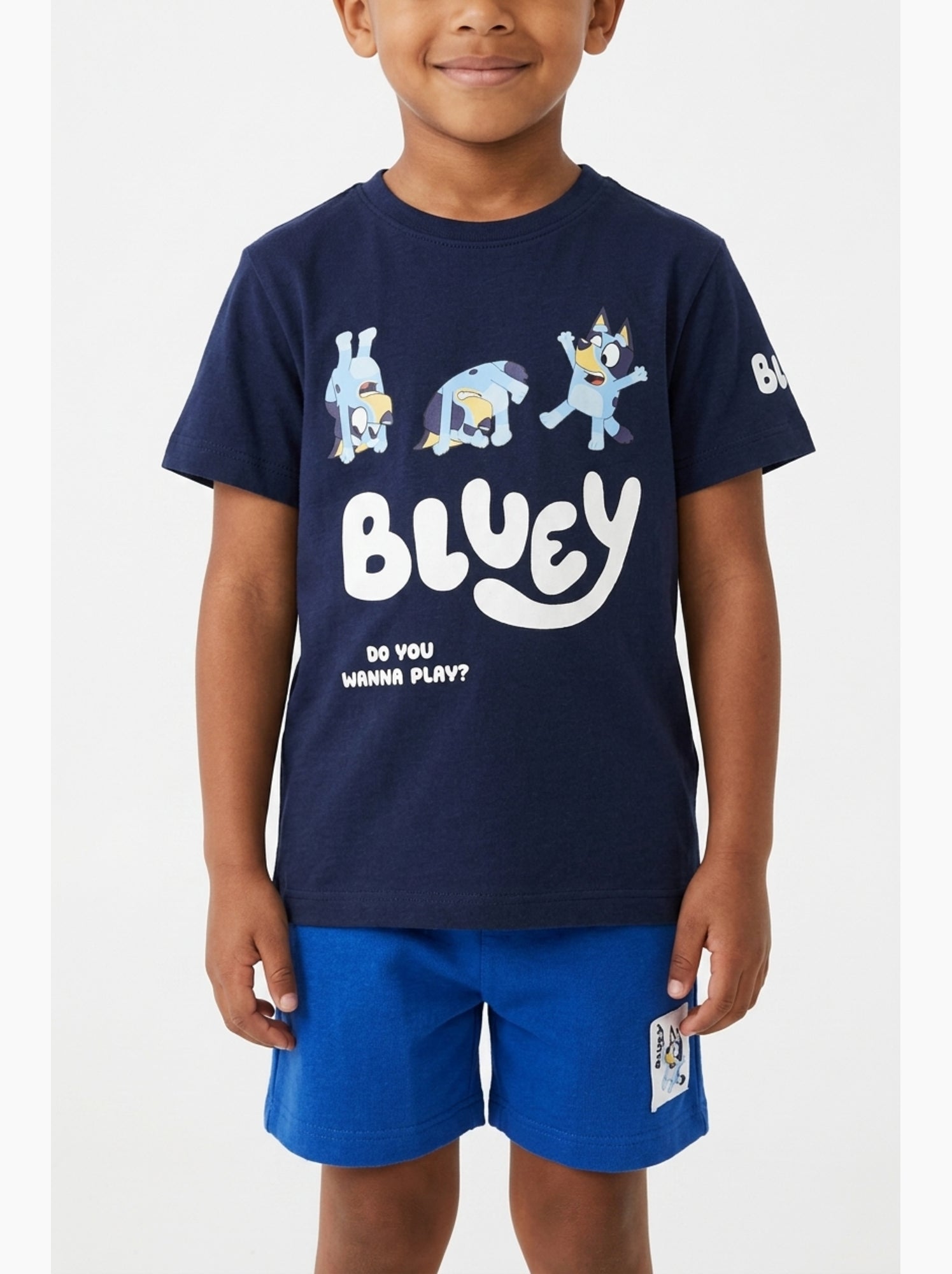 Ensemble short + tee-shirt bluey| licence officielle - Bleu