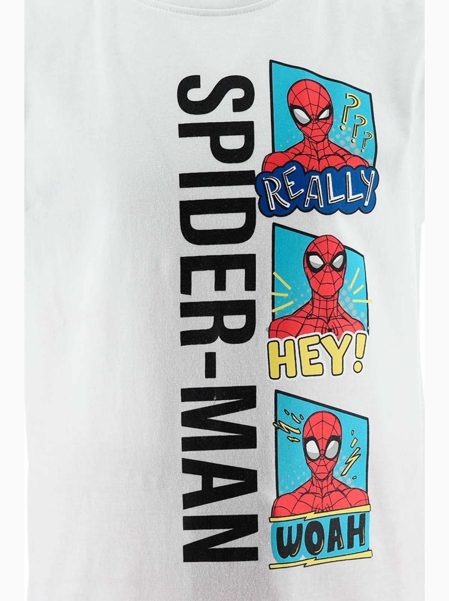 Ensemble short + tee-shirt spiderman| licence officielle - Blanc