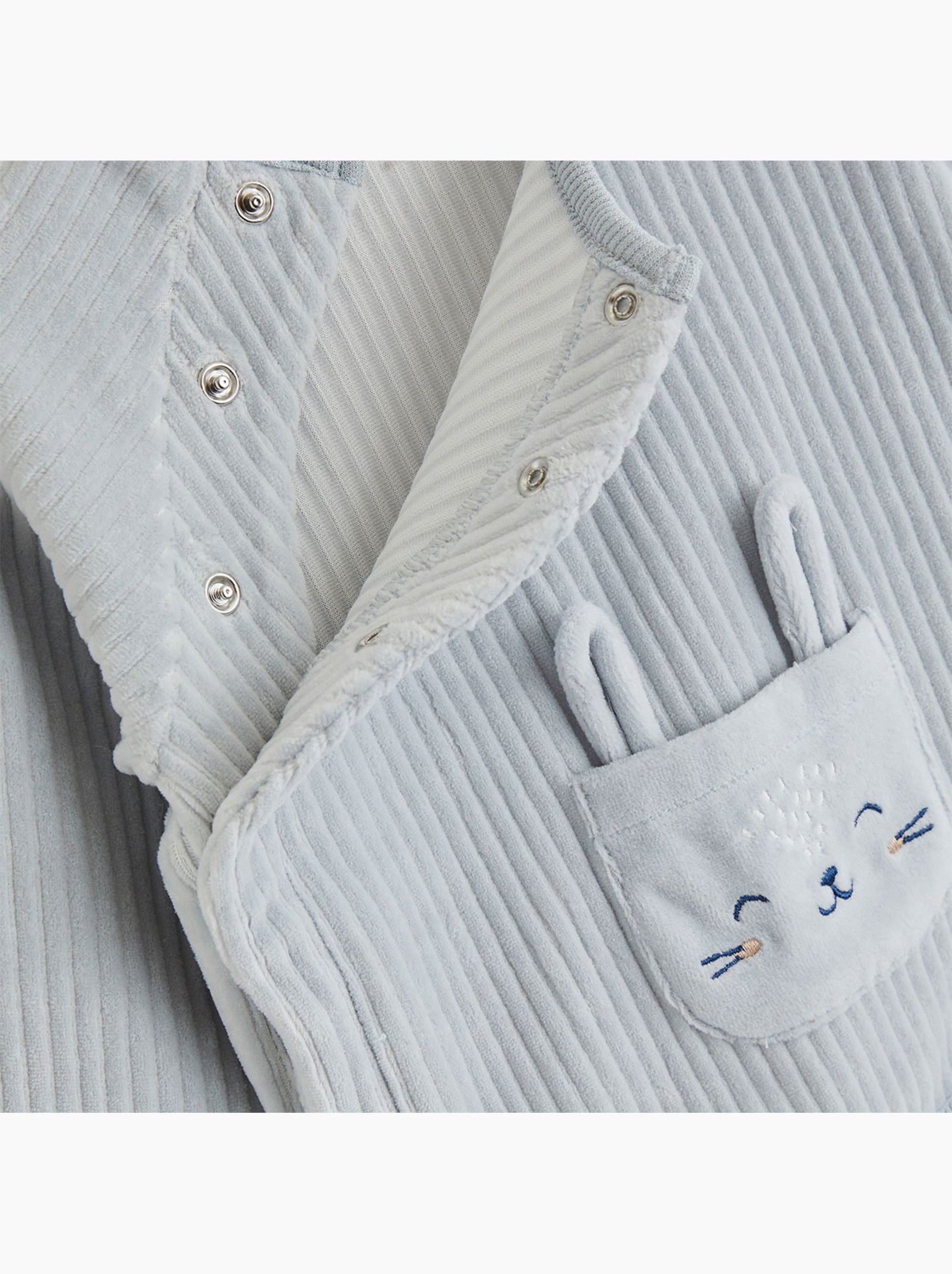 Ensemble sweat et pantalon bébé en velours voix lactée - Bleu