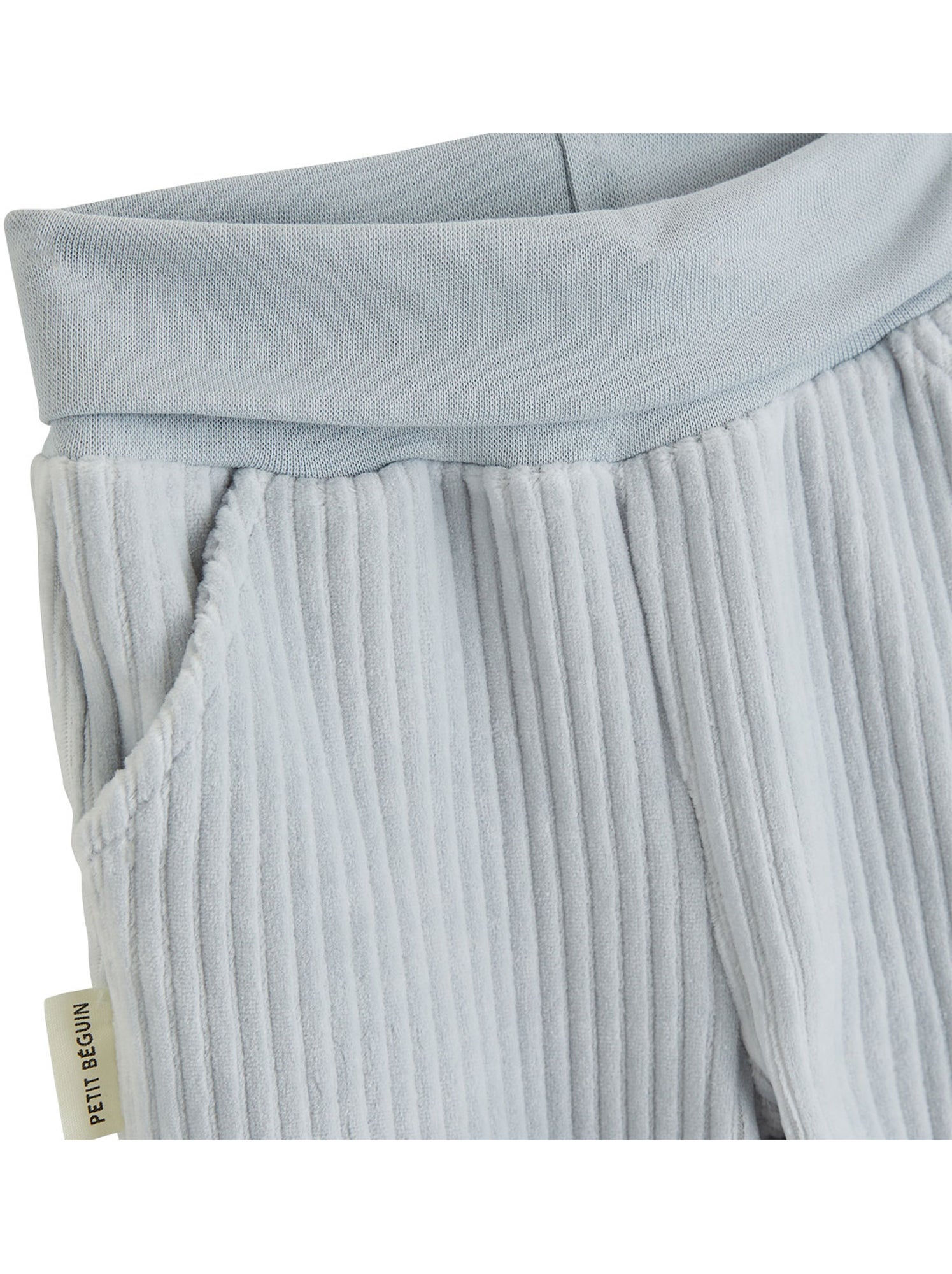 Ensemble sweat et pantalon bébé en velours voix lactée - Bleu