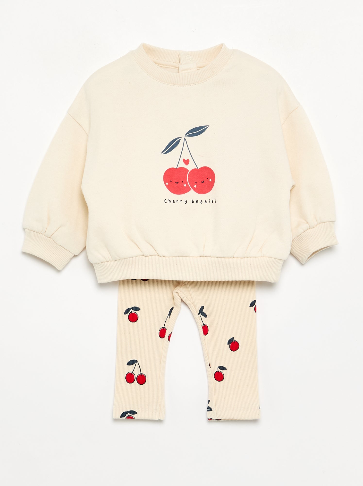 Ensemble sweat imprimé + legging - Blanc (GDM74_1)
