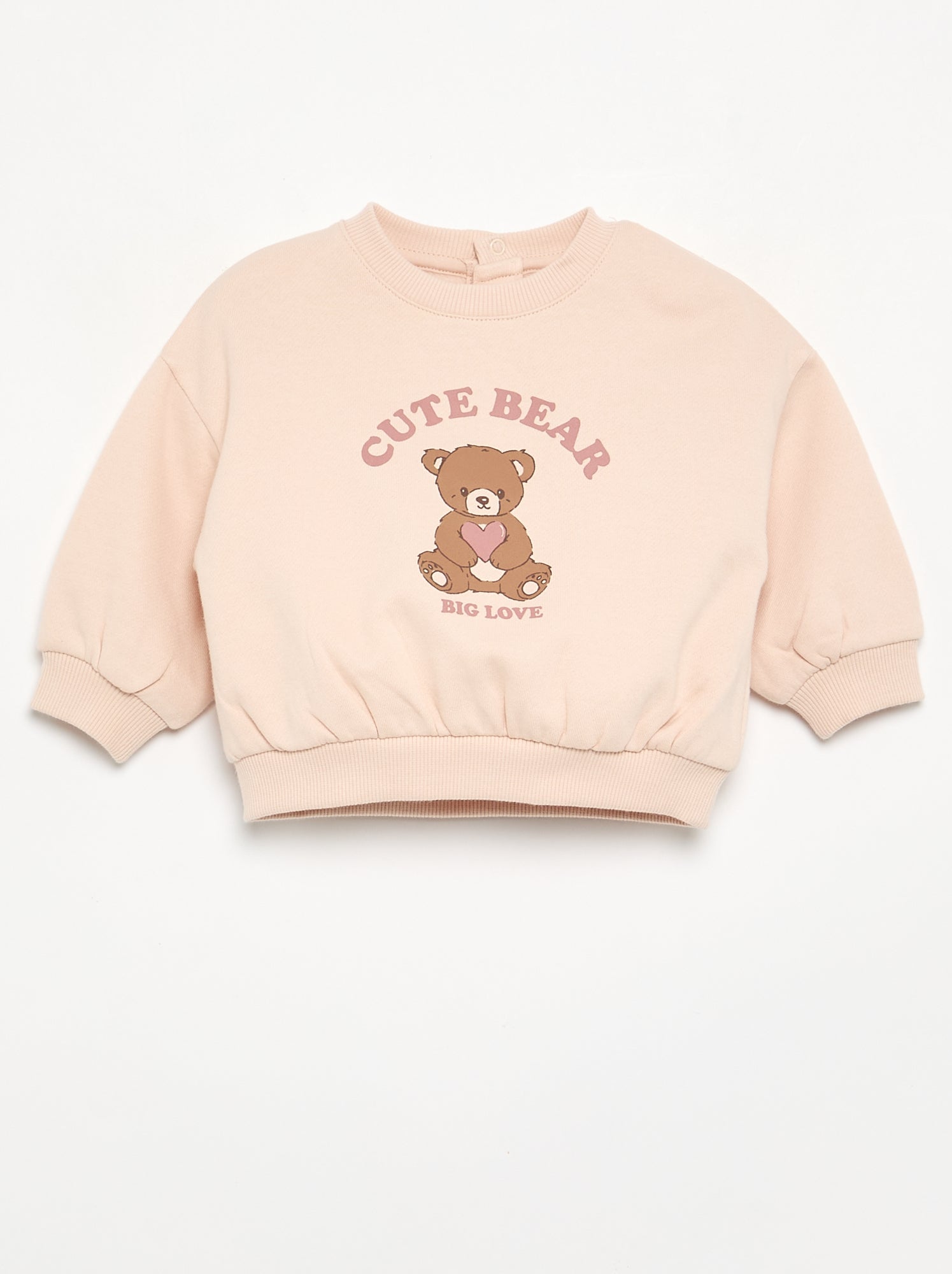 Ensemble sweat imprimé + legging - Rose