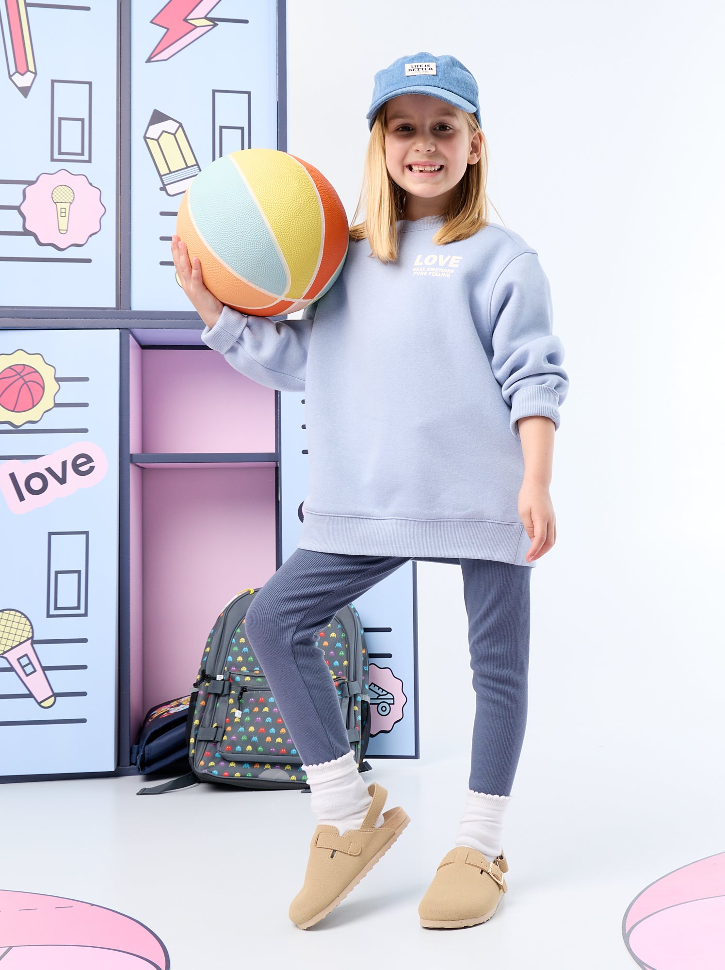 Ensemble sweat + legging - 2 pièces - Bleu