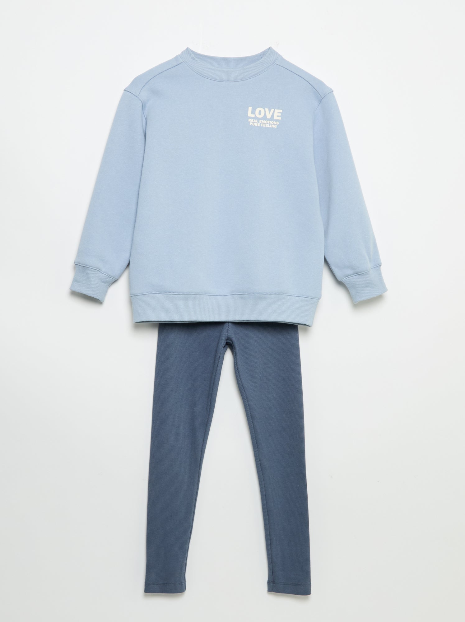 Ensemble sweat + legging - 2 pièces - Bleu