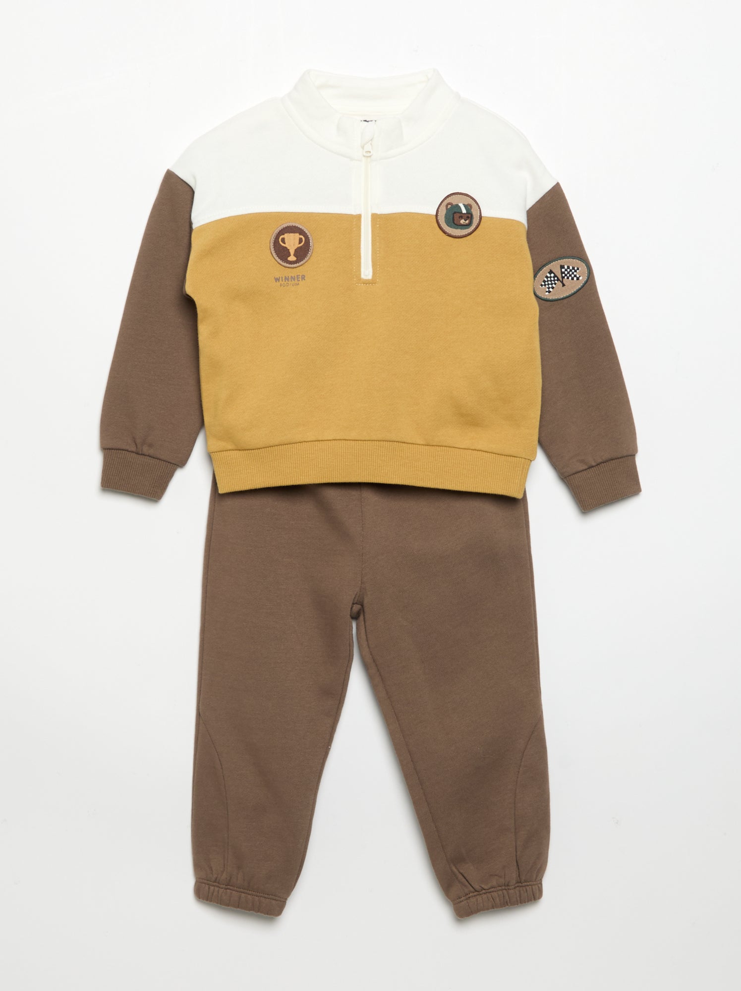 Ensemble sweat + pantalon de jogging - Jaune