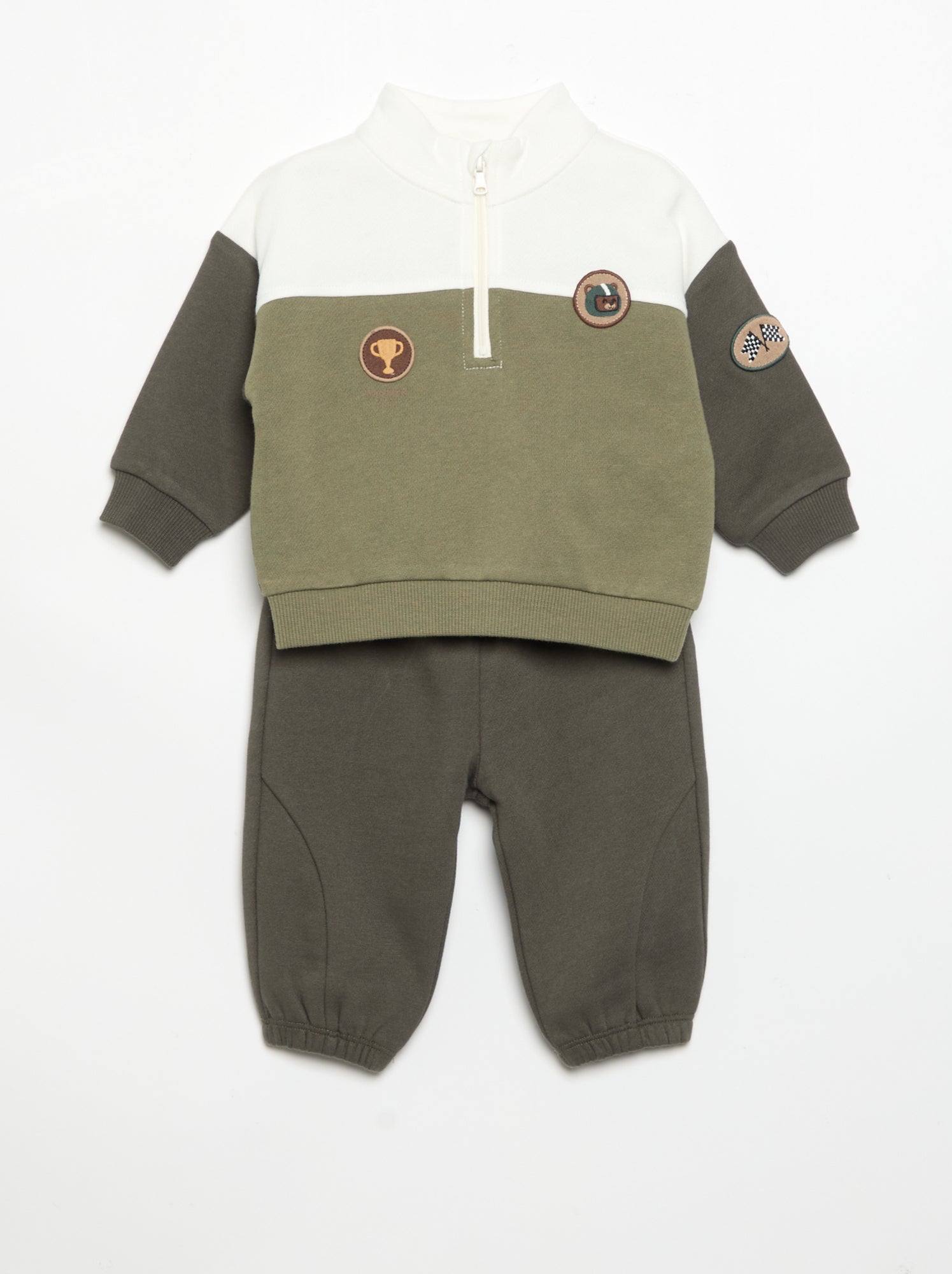 Ensemble sweat + pantalon de jogging - Vert