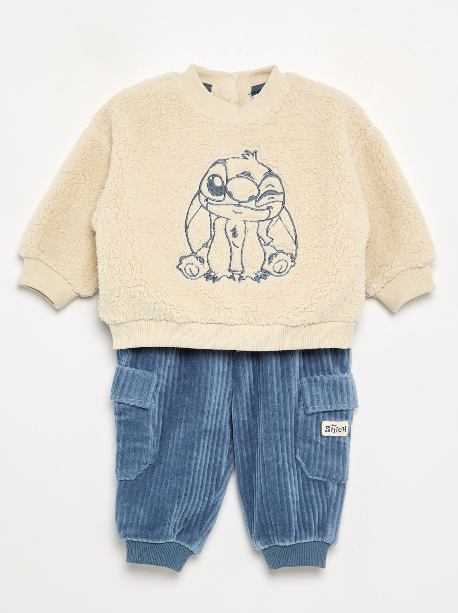 Ensemble sweat + pantalon 'Disney' multipoches - 2 pièces - Beige