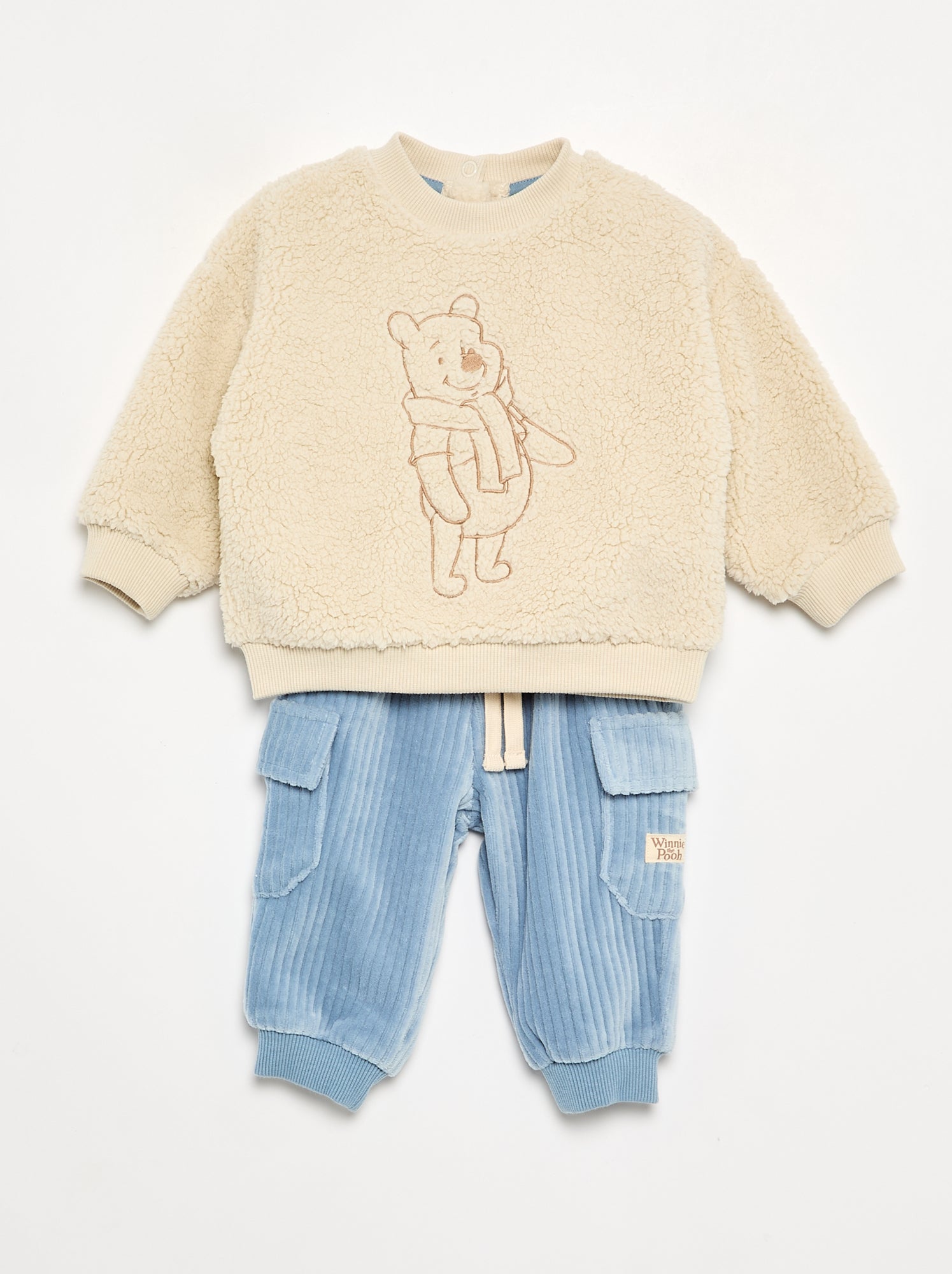 Ensemble sweat + pantalon 'Disney' multipoches - 2 pièces - Blanc