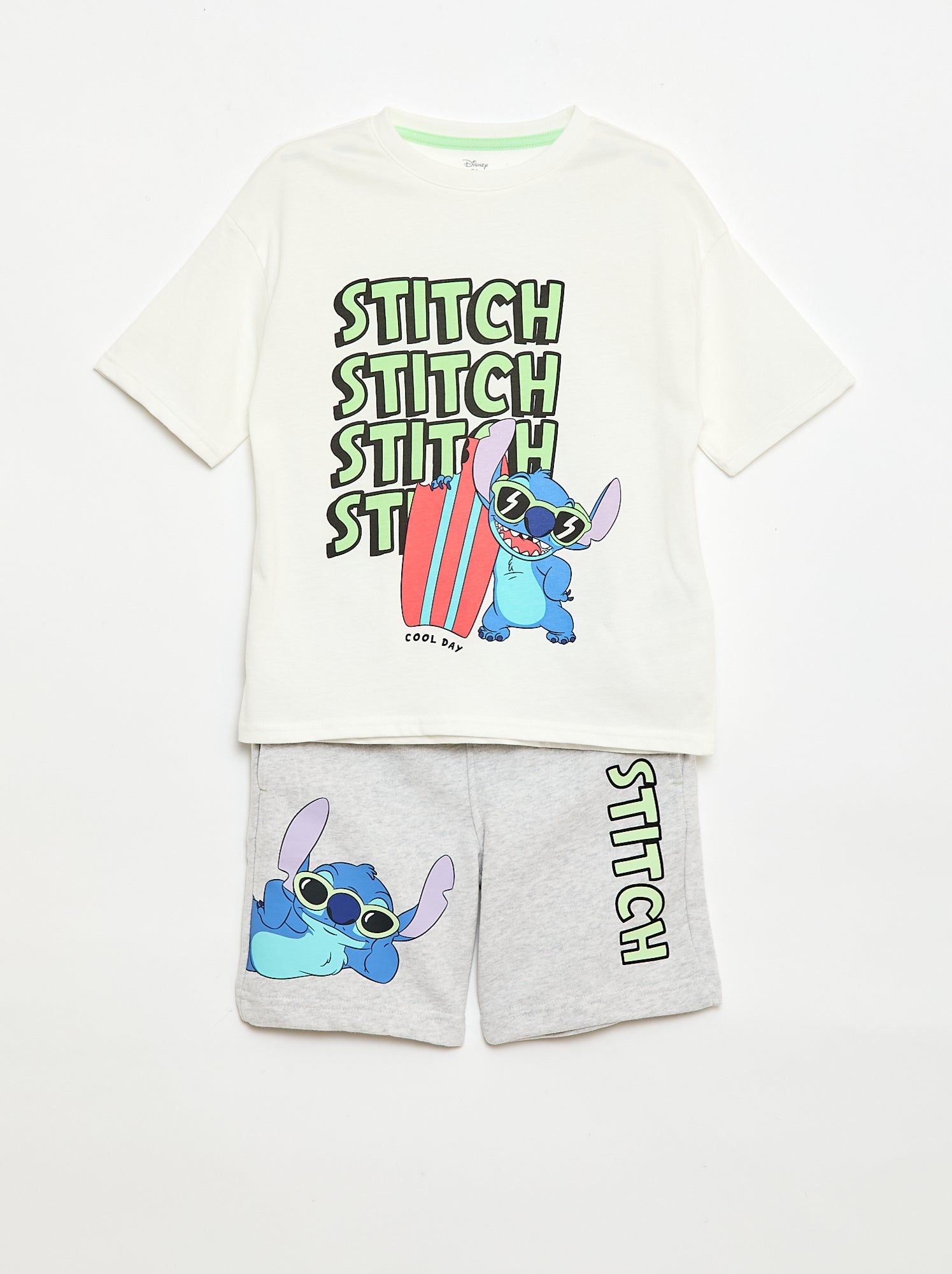Ensemble T-shirt + bermuda 'Disney' - 2 pièces - Blanc (FPQ86_2)