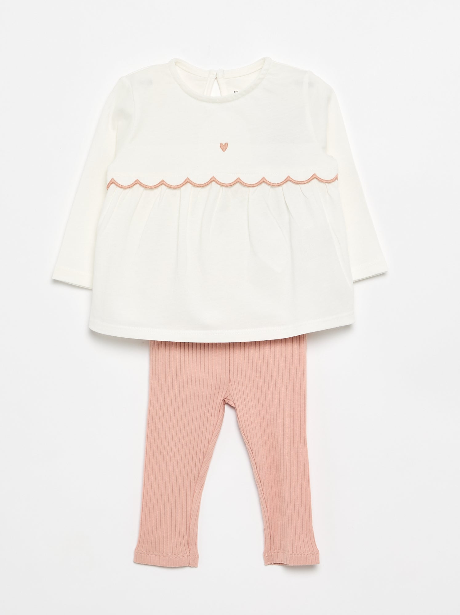 Ensemble T-shirt + legging - Rose