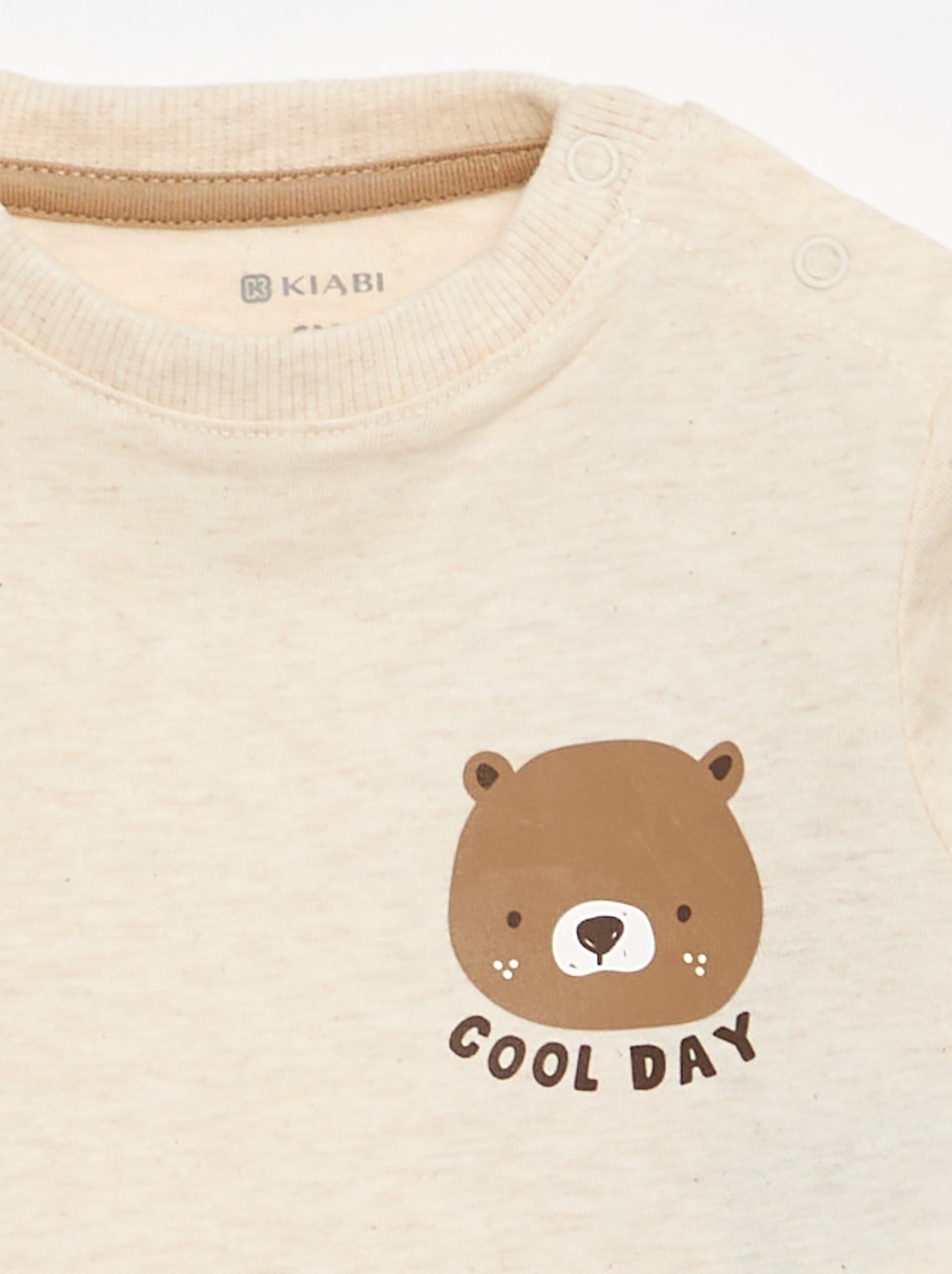 Ensemble T-shirt + pantalon de jogging - 2 pièces - Beige