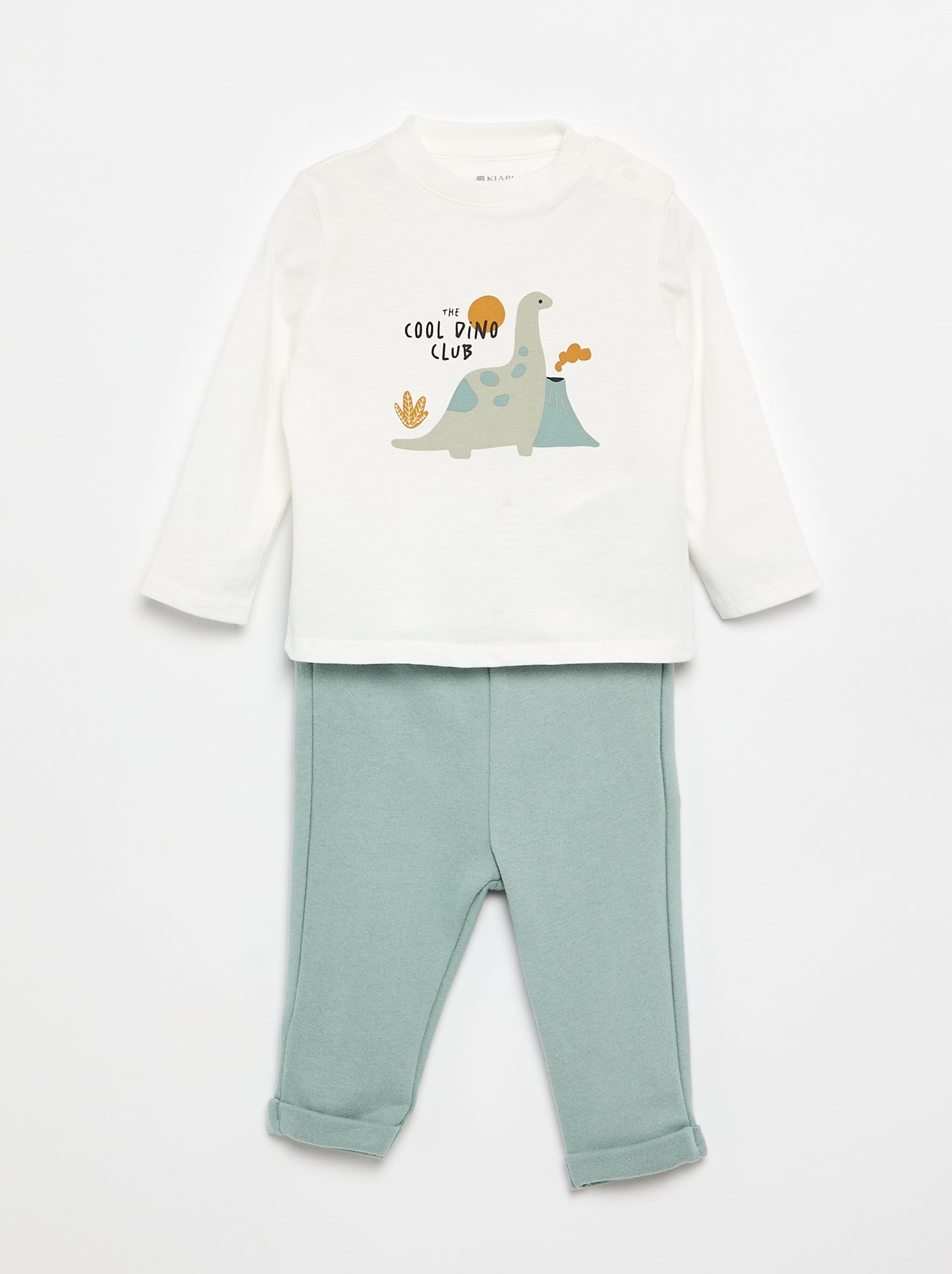 Ensemble T-shirt + pantalon de jogging - 2 pièces - Blanc (FXZ50_1)