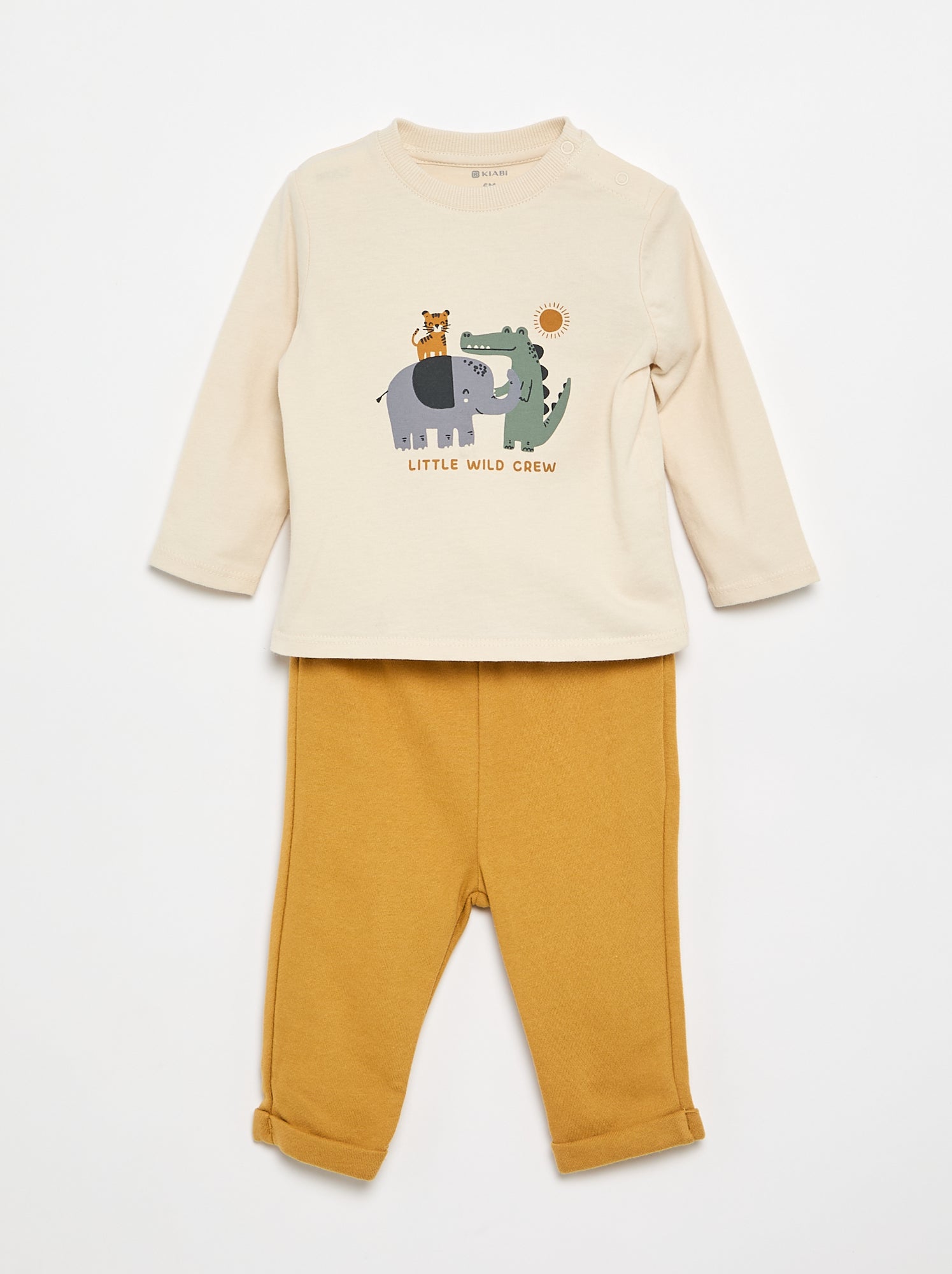 Ensemble T-shirt + pantalon de jogging - 2 pièces - Blanc (FXZ50_3)