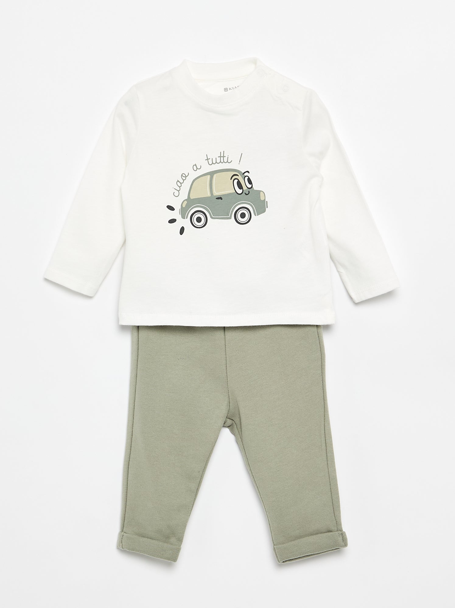 Ensemble T-shirt + pantalon de jogging - 2 pièces - Vert