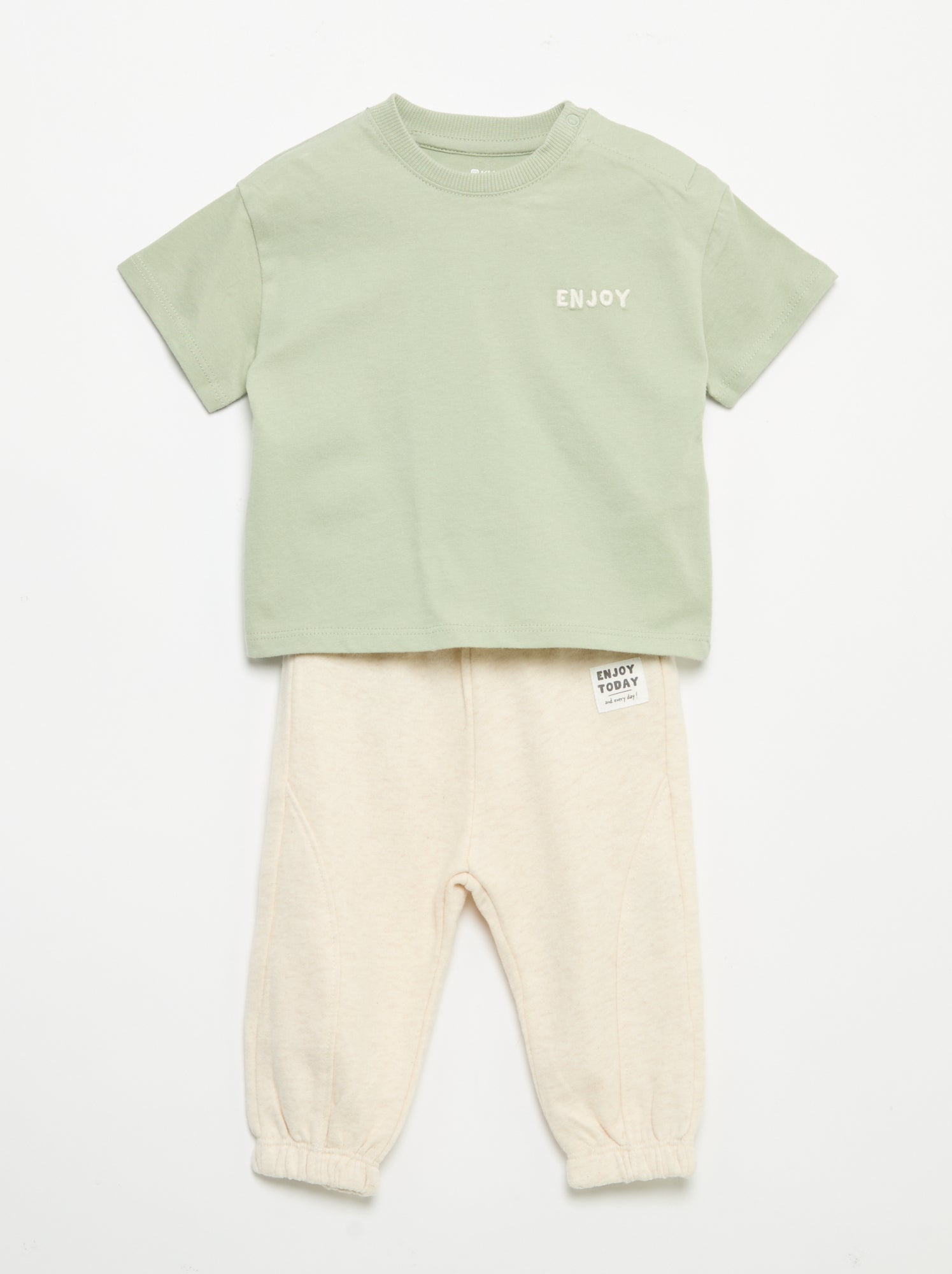 Ensemble T-shirt + pantalon de jogging - Vert