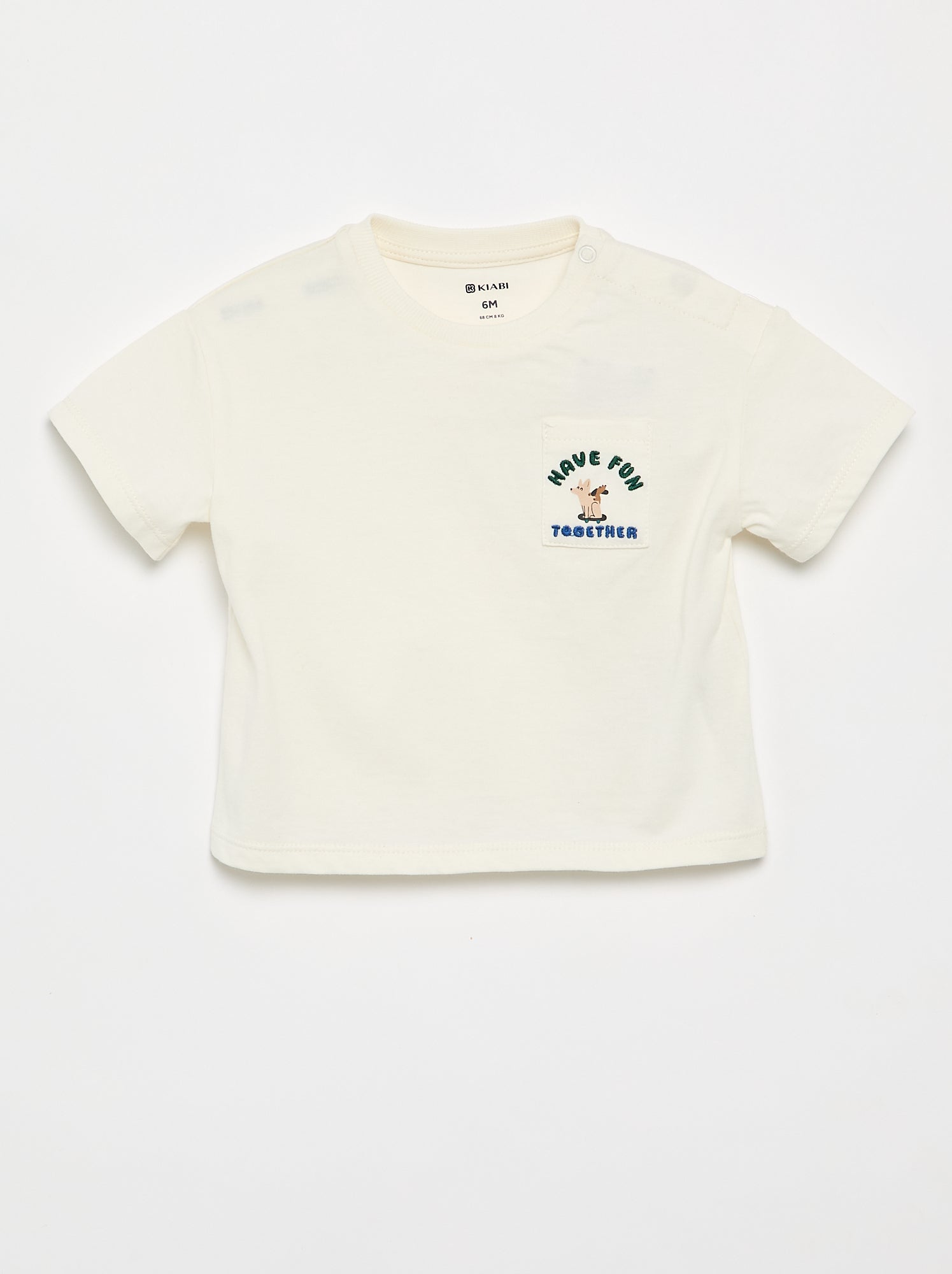 Ensemble t-shirt + pantalon denim - 2 pièces - Blanc
