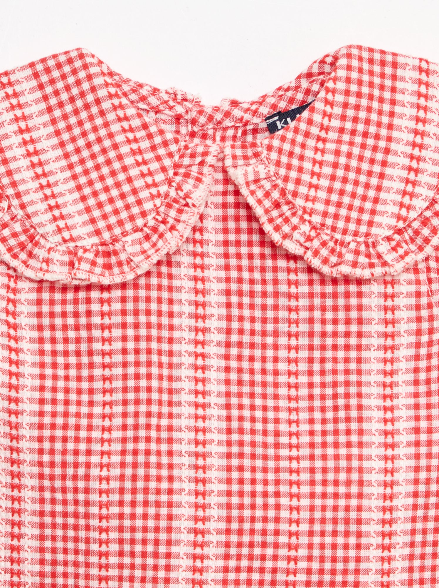Ensemble vichy 2 pièces blouse + pantalon - Rouge