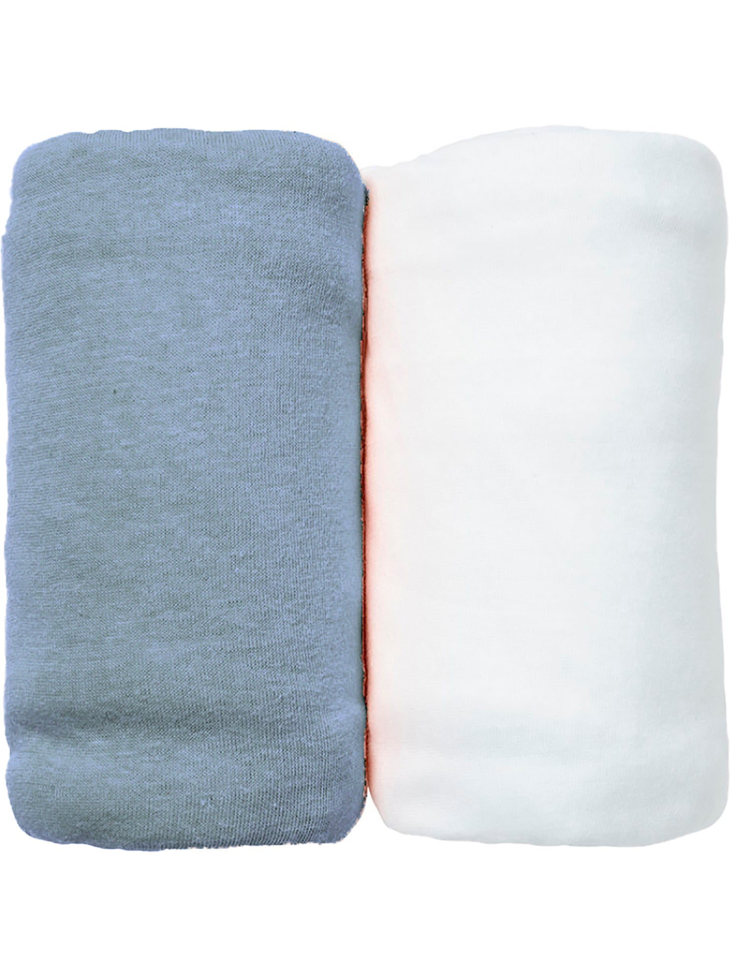 Eveil et Nature Lot de 2 Draps Housse jersey  60x120 cm Coton bio - Bleu