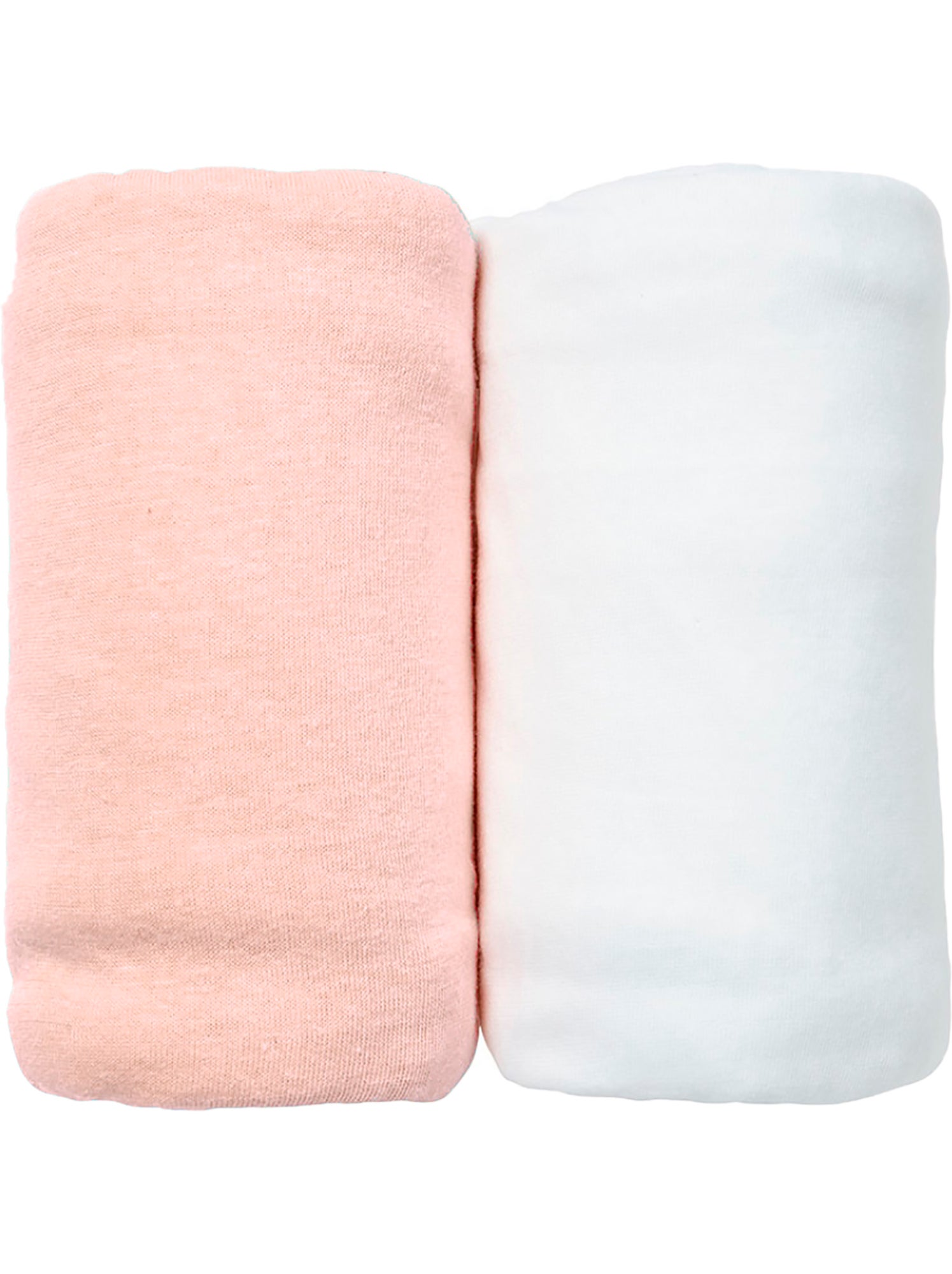 Eveil et Nature Lot de 2 Draps Housse jersey  60x120 cm Coton bio - Peche