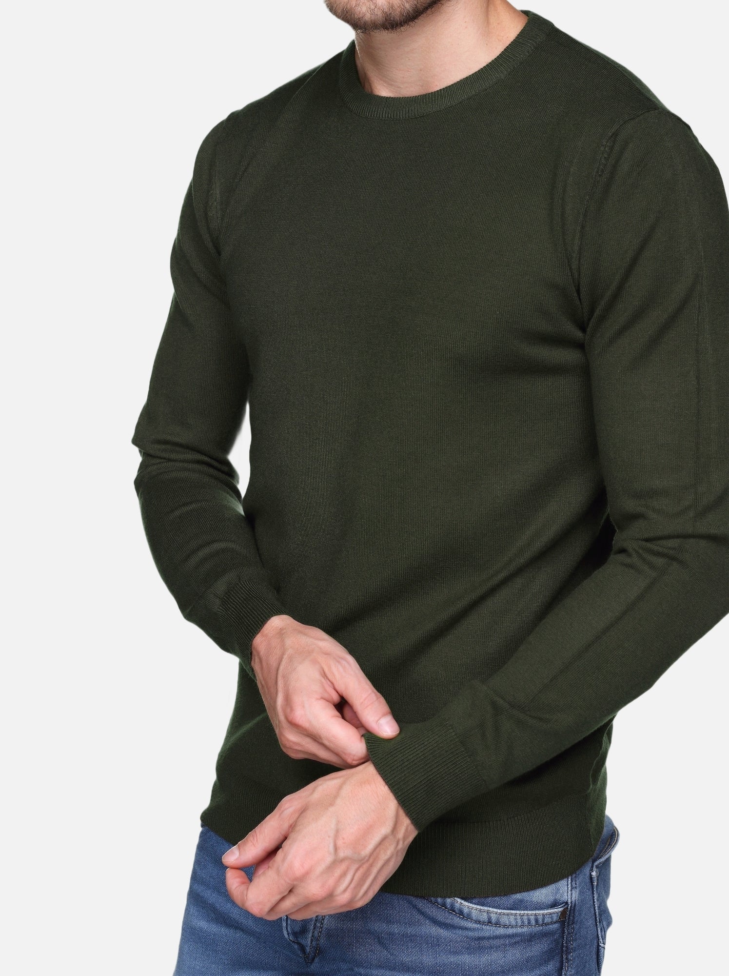 Pull col rond - Kenzarro - Kaki
